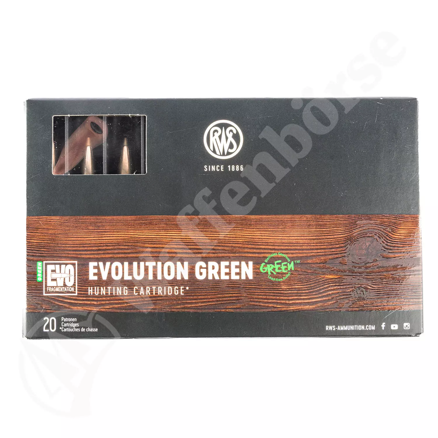 RWS 8x57IRS EVO Green 9.0g 139grs Bleifrei