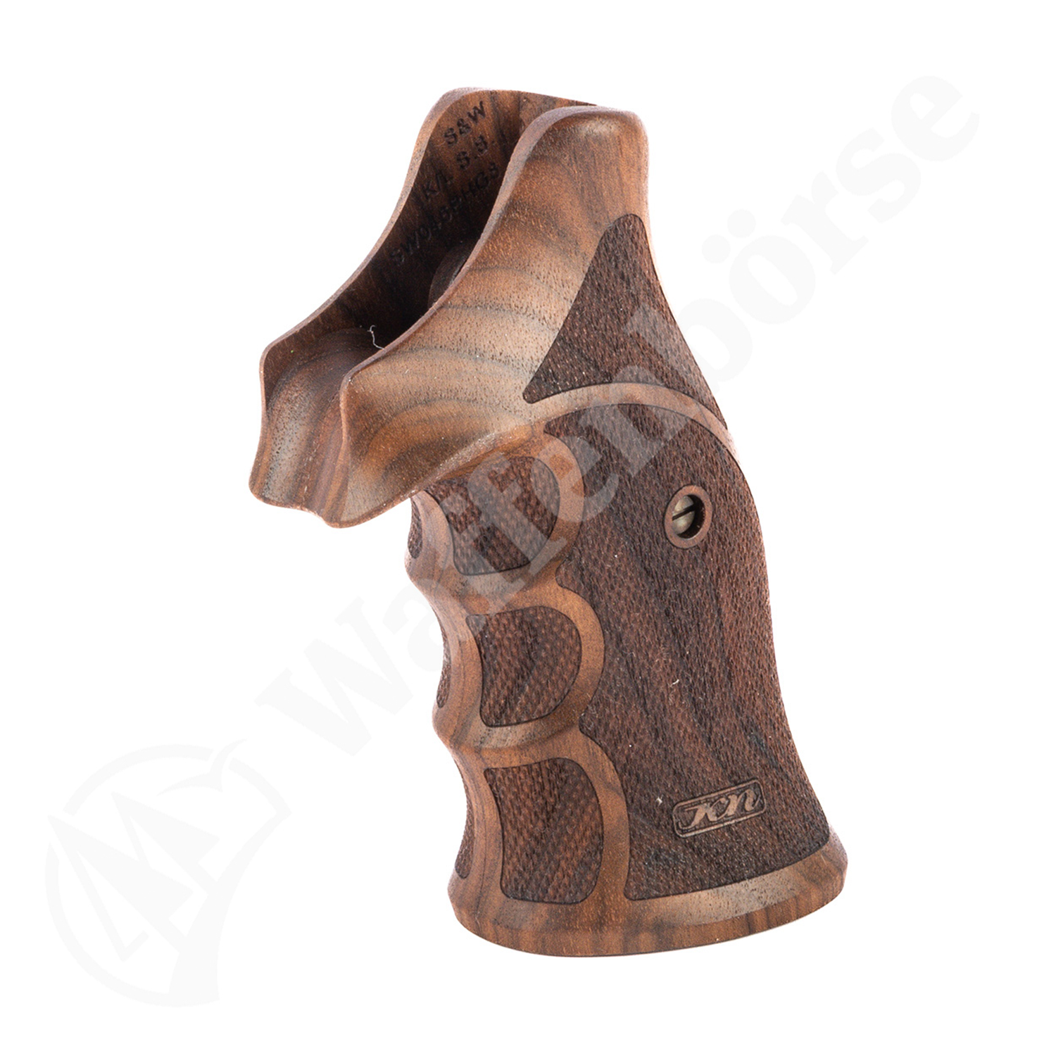 NILL Holz-Griffschalen Rhomlas für S&W K/L Rahmen Square Butt mit geschlossenem Griffrücken und Fingerrillen.