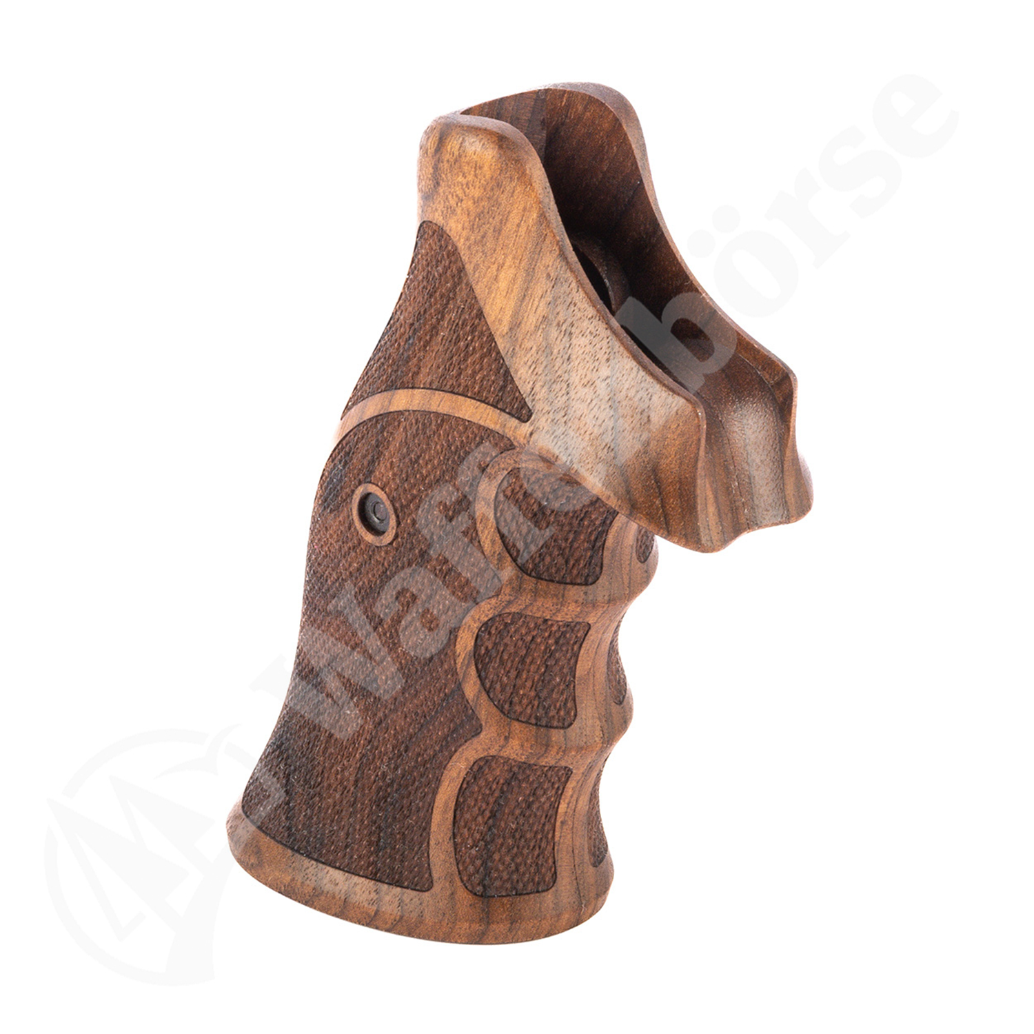 NILL Holz-Griffschalen Rhomlas für S&W K/L Rahmen Square Butt mit geschlossenem Griffrücken und Fingerrillen.