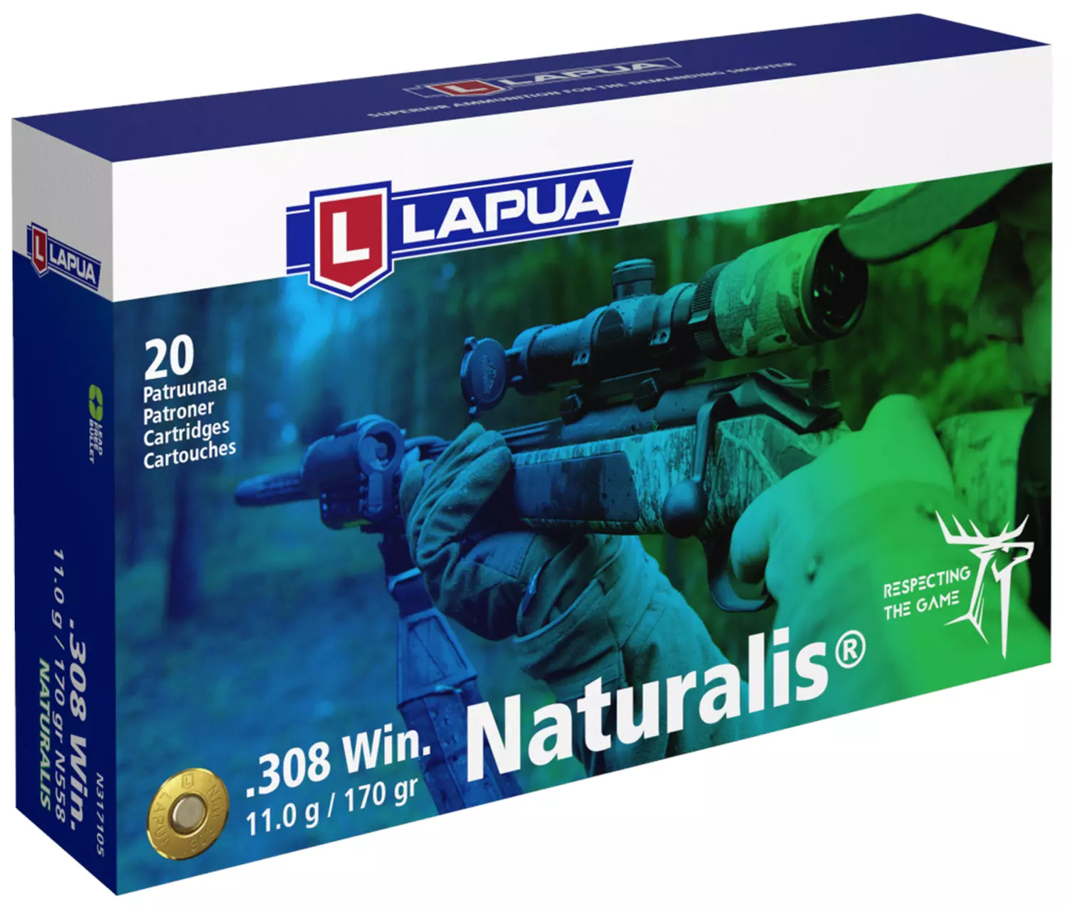 Lapua Naturalis .308 Win 170grs Bleifrei