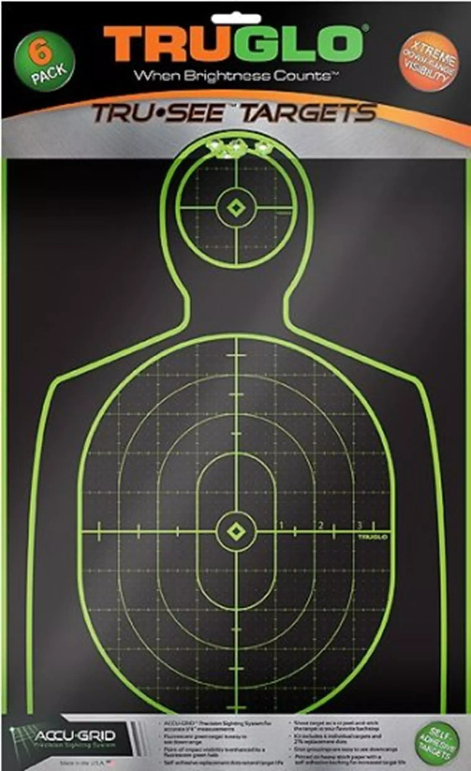 TRUGLO Scheiben  Handgun-Target, Fluoreszierend