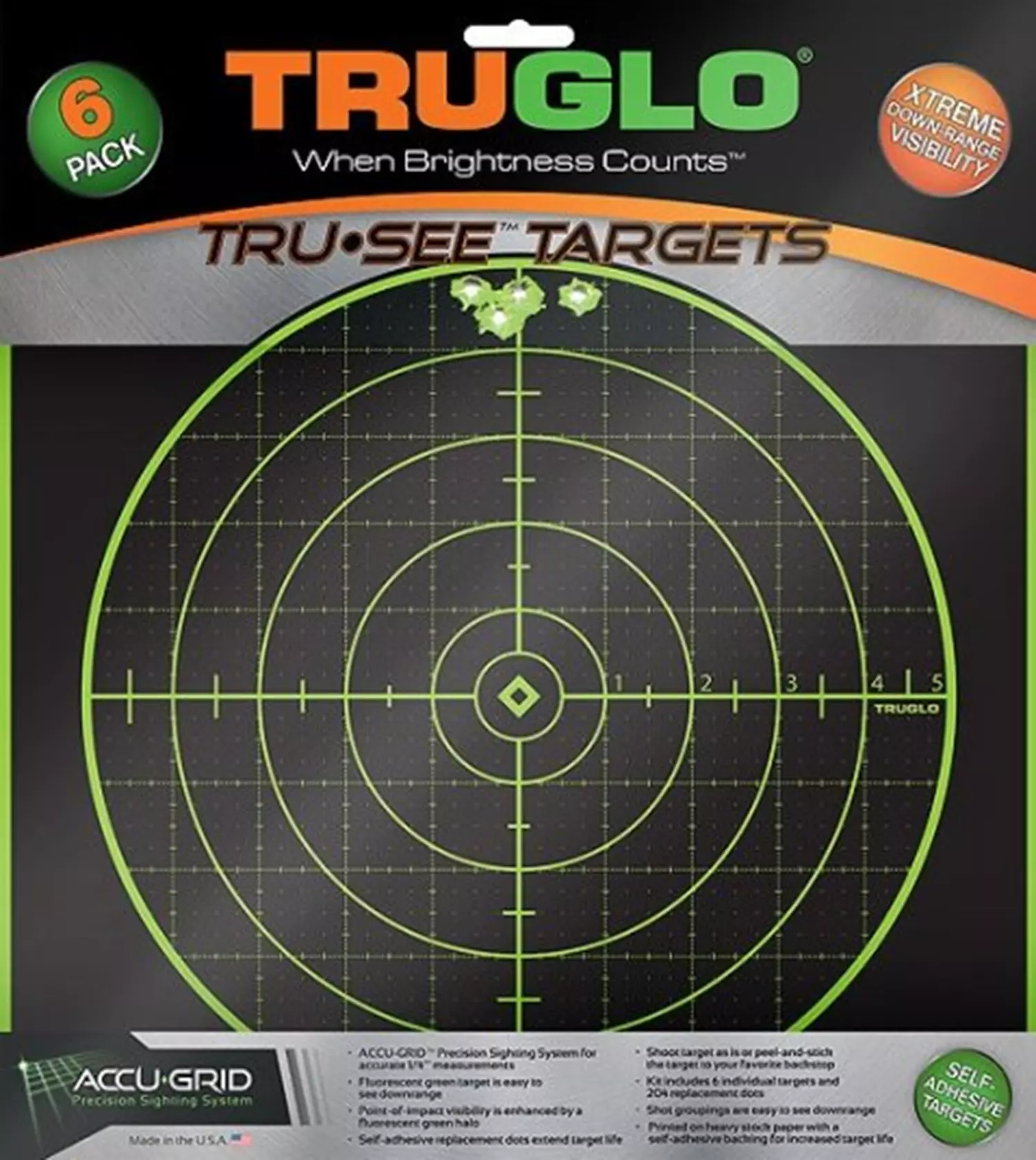 TRUGLO Scheiben  Handgun-Target, Fluoreszierend
