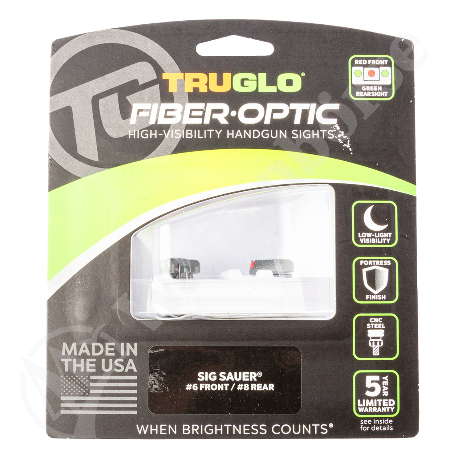 Truglo Fiber optic für SIG Sauer Kimme Grün Vn8, rot Korn 6