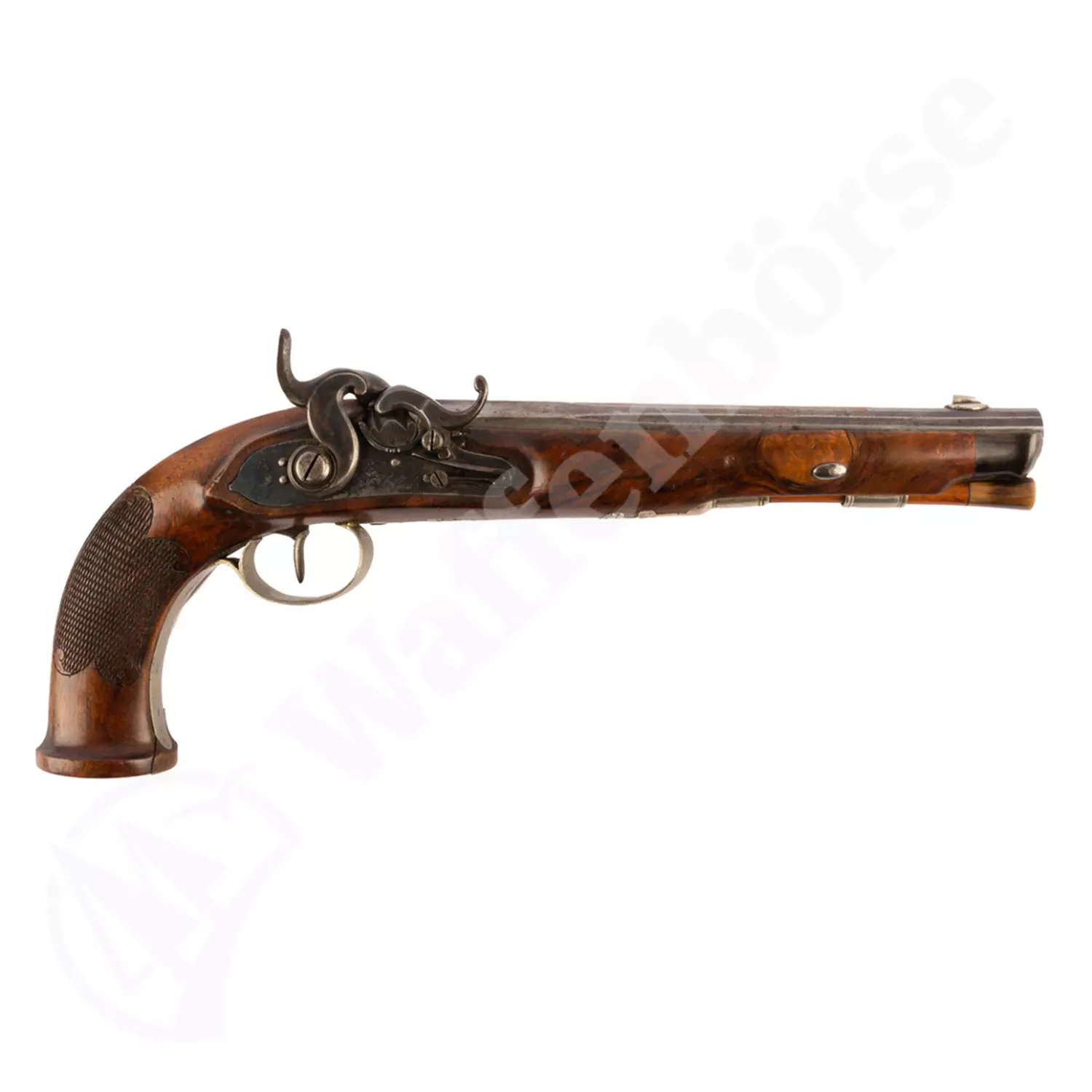 Deutsche Ehlich Perkussions - Duell - Pistole 12,5mm glatt