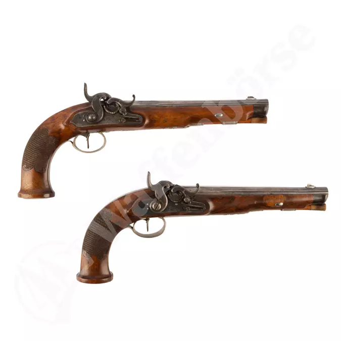 Deutsche Ehlich Perkussions - Duell - Pistole 12,5mm glatt