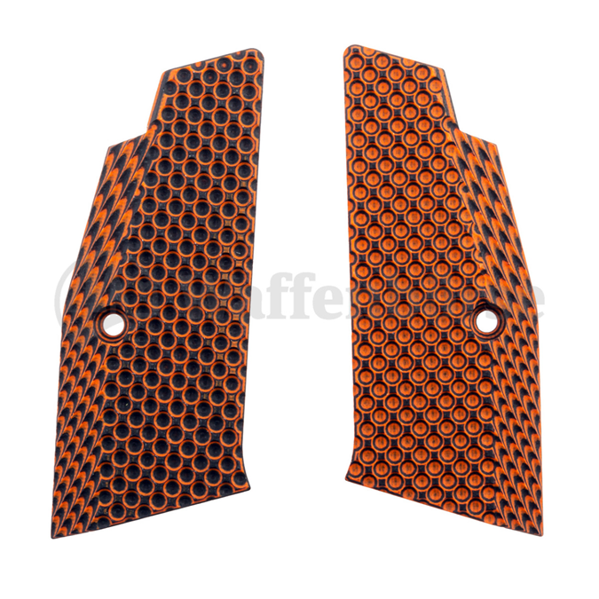 Phönix - Redback Griffschalen  G10 Orange schwarz