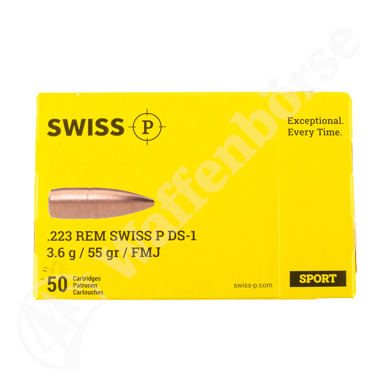 Swiss P Ammo .223Rem DS-1 FMJ 3.6g / 55gr.