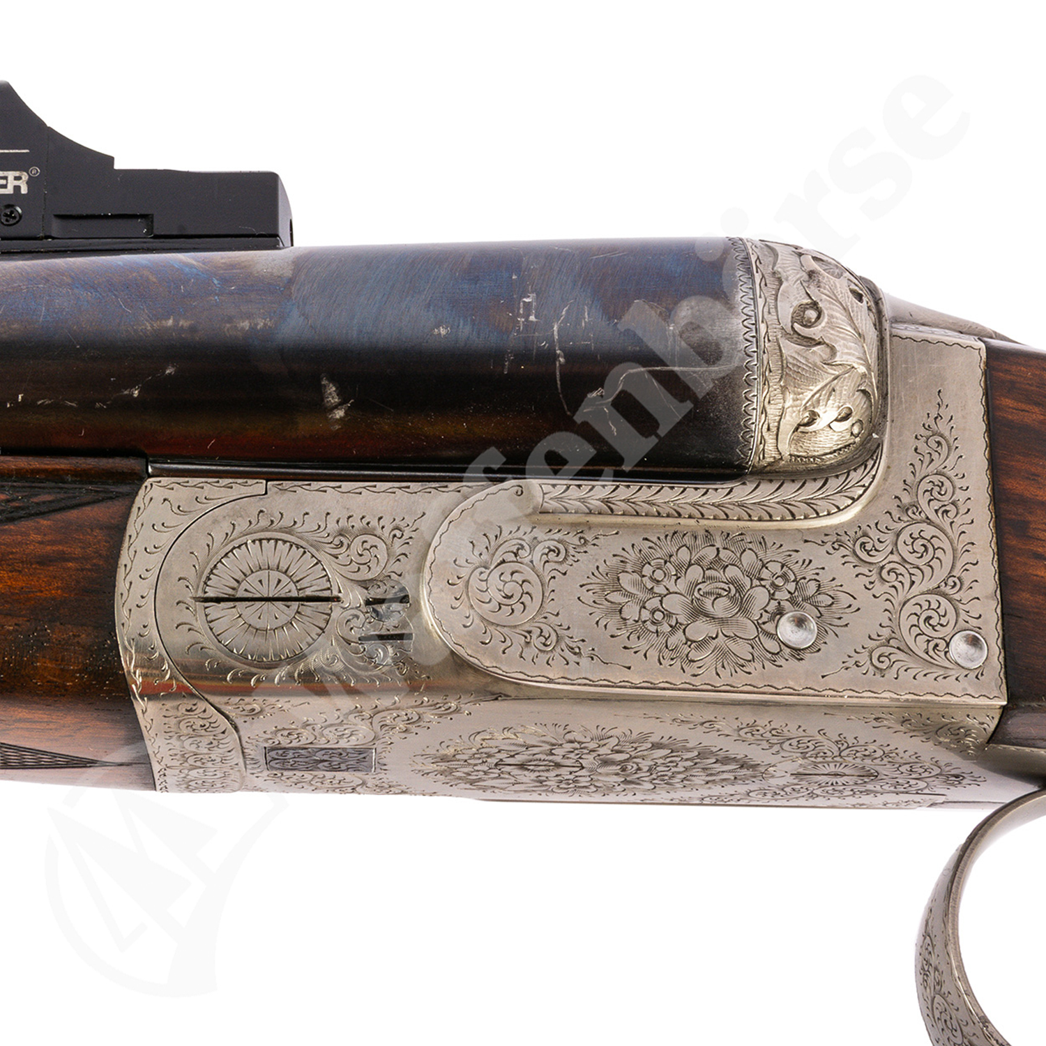 Belgische Doppelflinte mit Doctersight II 12/70