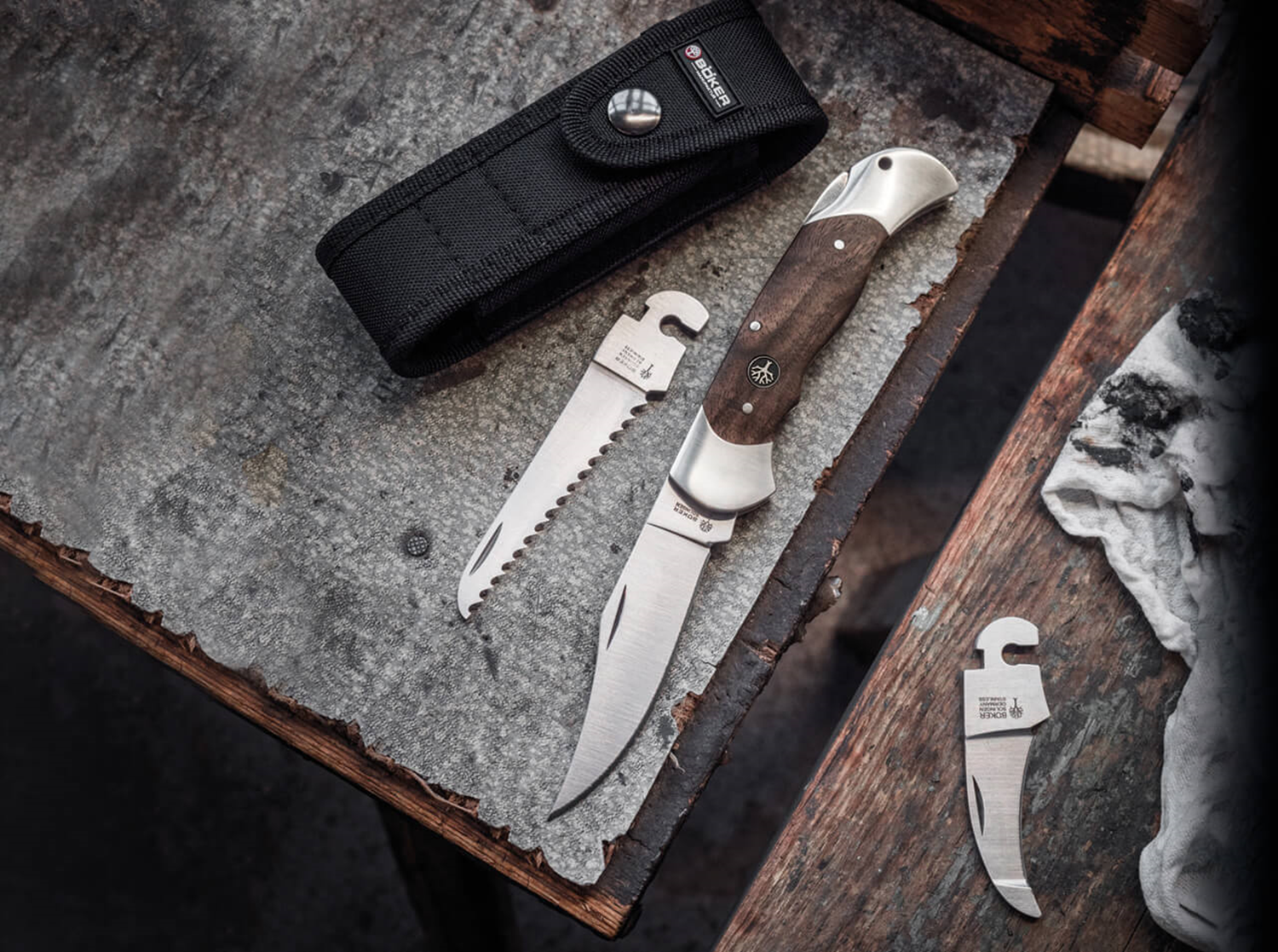 Böker  Optima Set II mit Walnuss