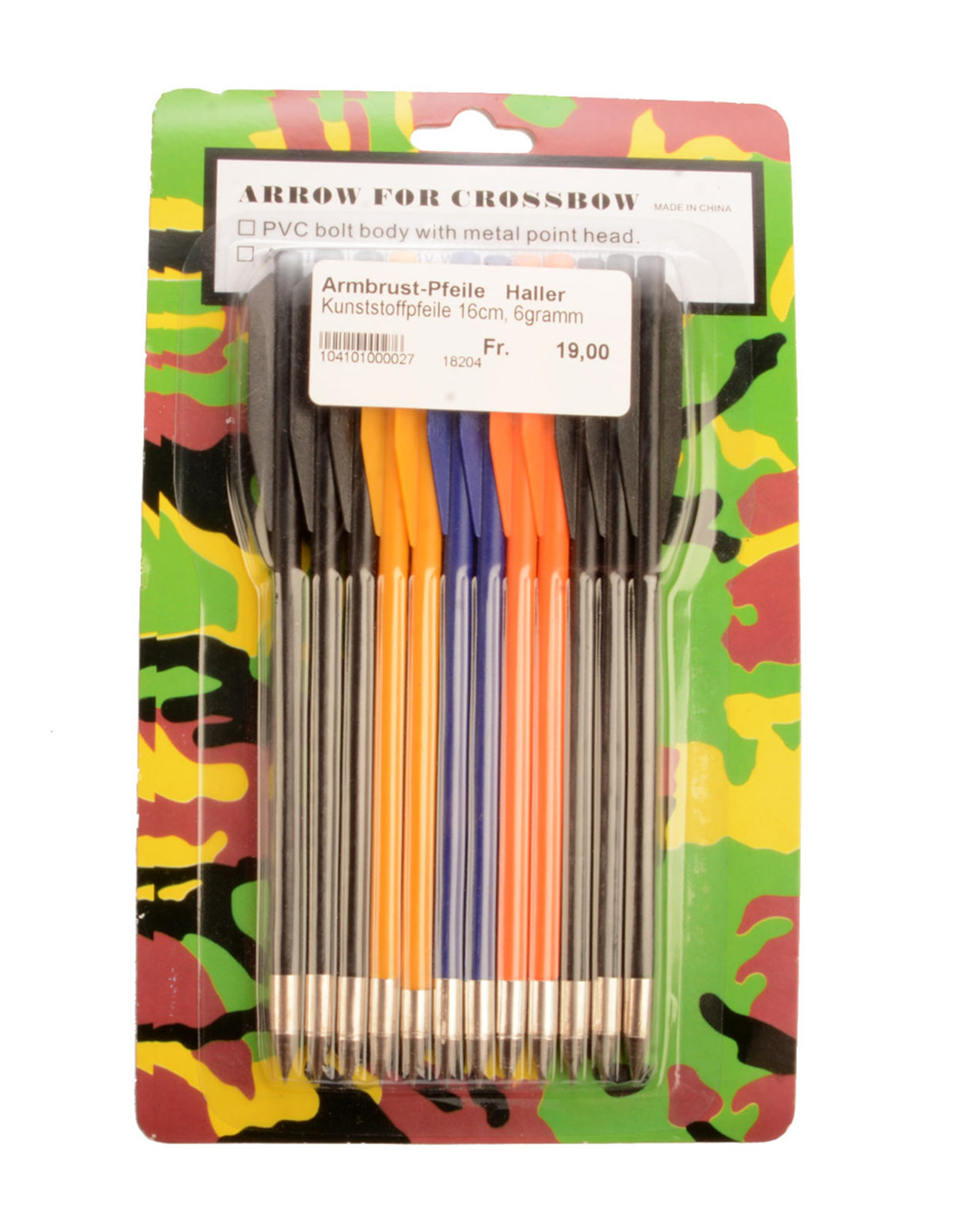 Armbrust-Pfeile Haller Kunststoff-Pfeile 16cm / 6.3''