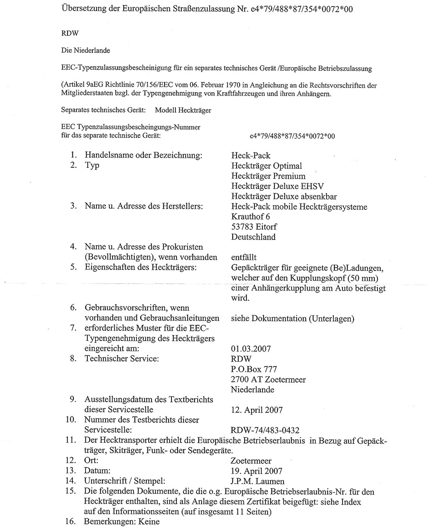 Heckträger Heck-Pack gross