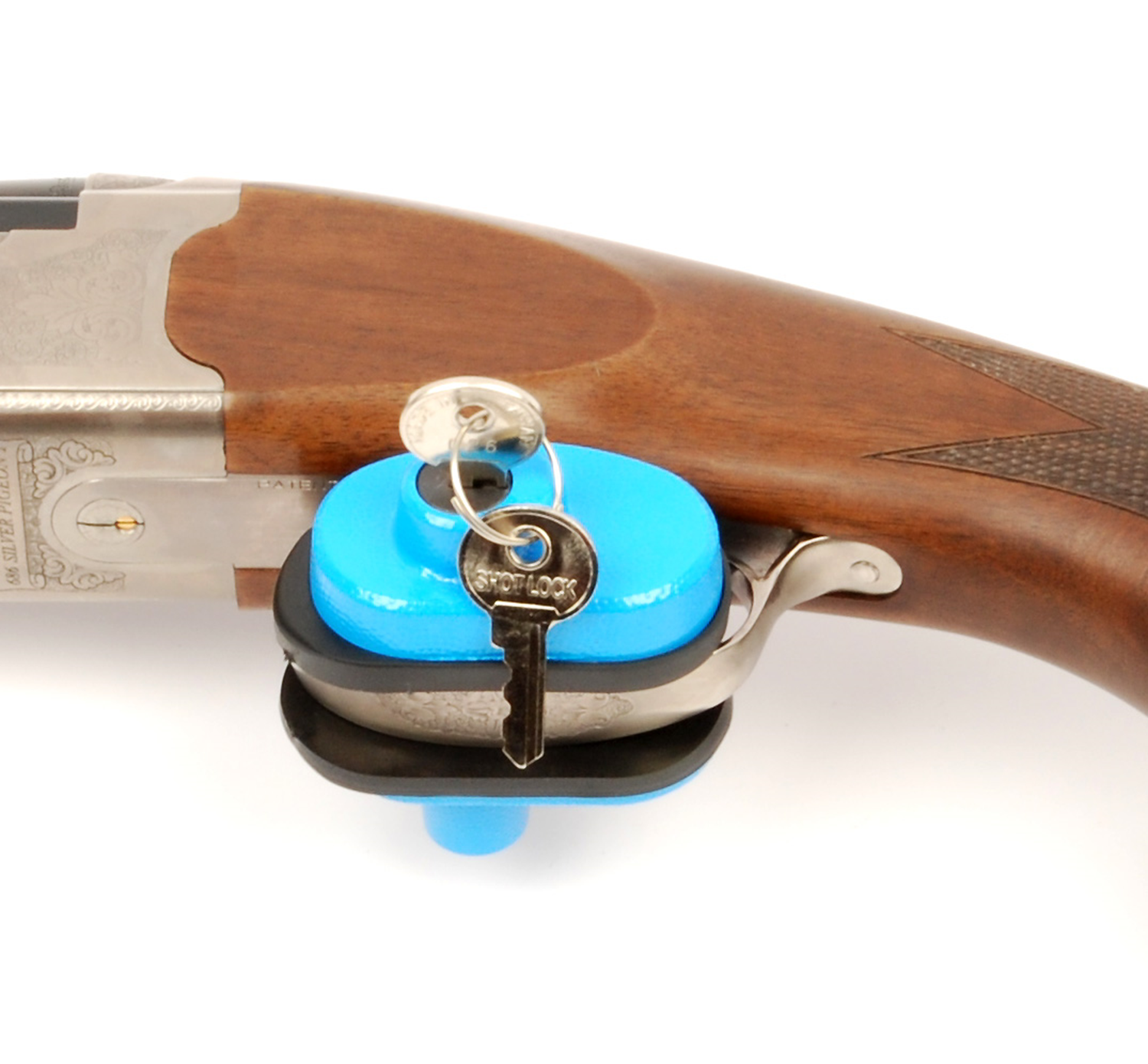 Abzugschloss mit Schlüssel schwarz