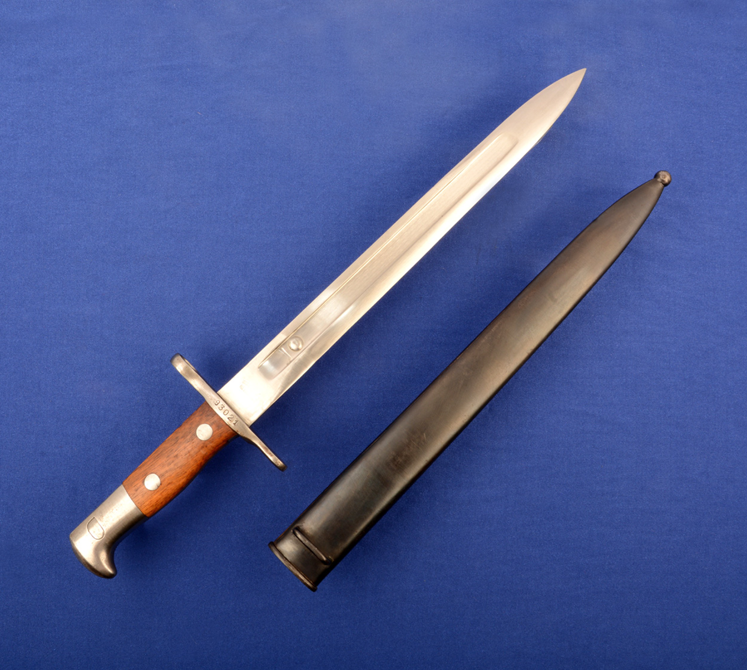 SCHWEIZER ORDONNANZ Dolch - Bajonett 1889/99 mit Arretierknopf