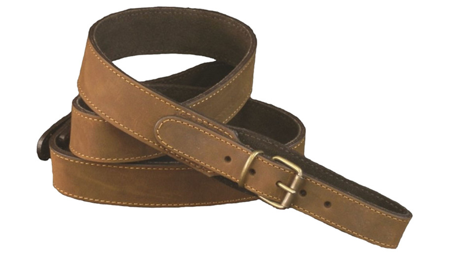 ARTIPEL Rindsleder Gewehrriemen braun mit Nubuk Effekt