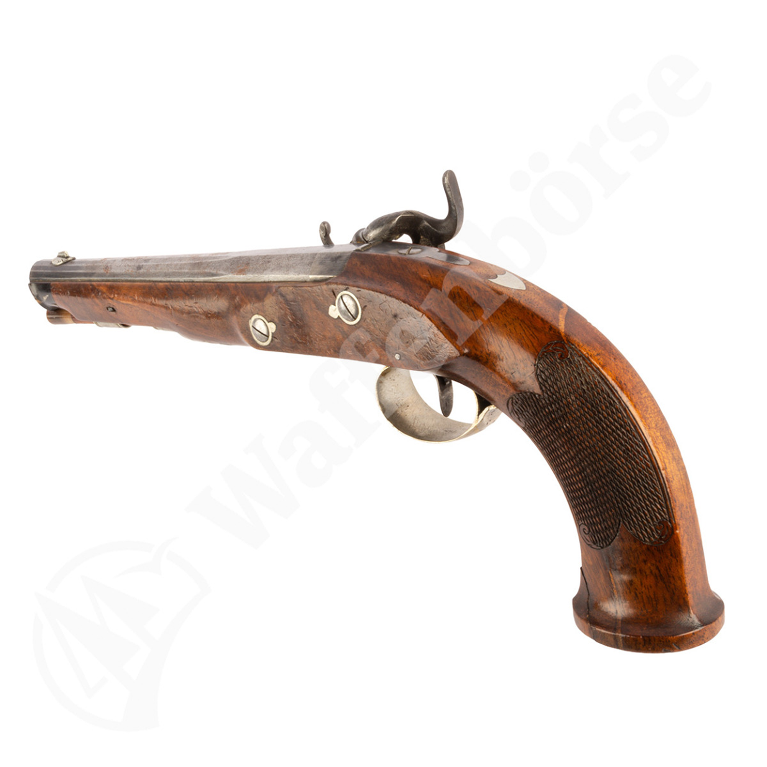 Deutsche Ehlich Perkussions - Duell - Pistole 12,5mm glatt