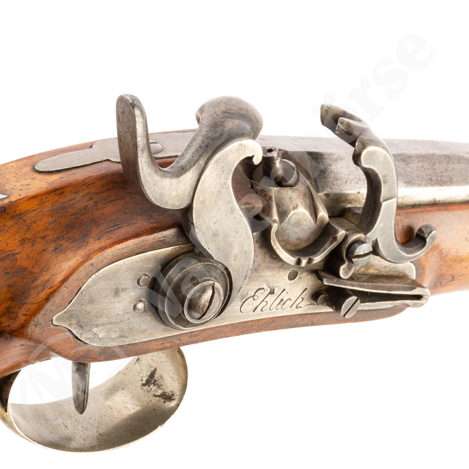 Deutsche Ehlich Perkussions - Duell - Pistole 12,5mm glatt