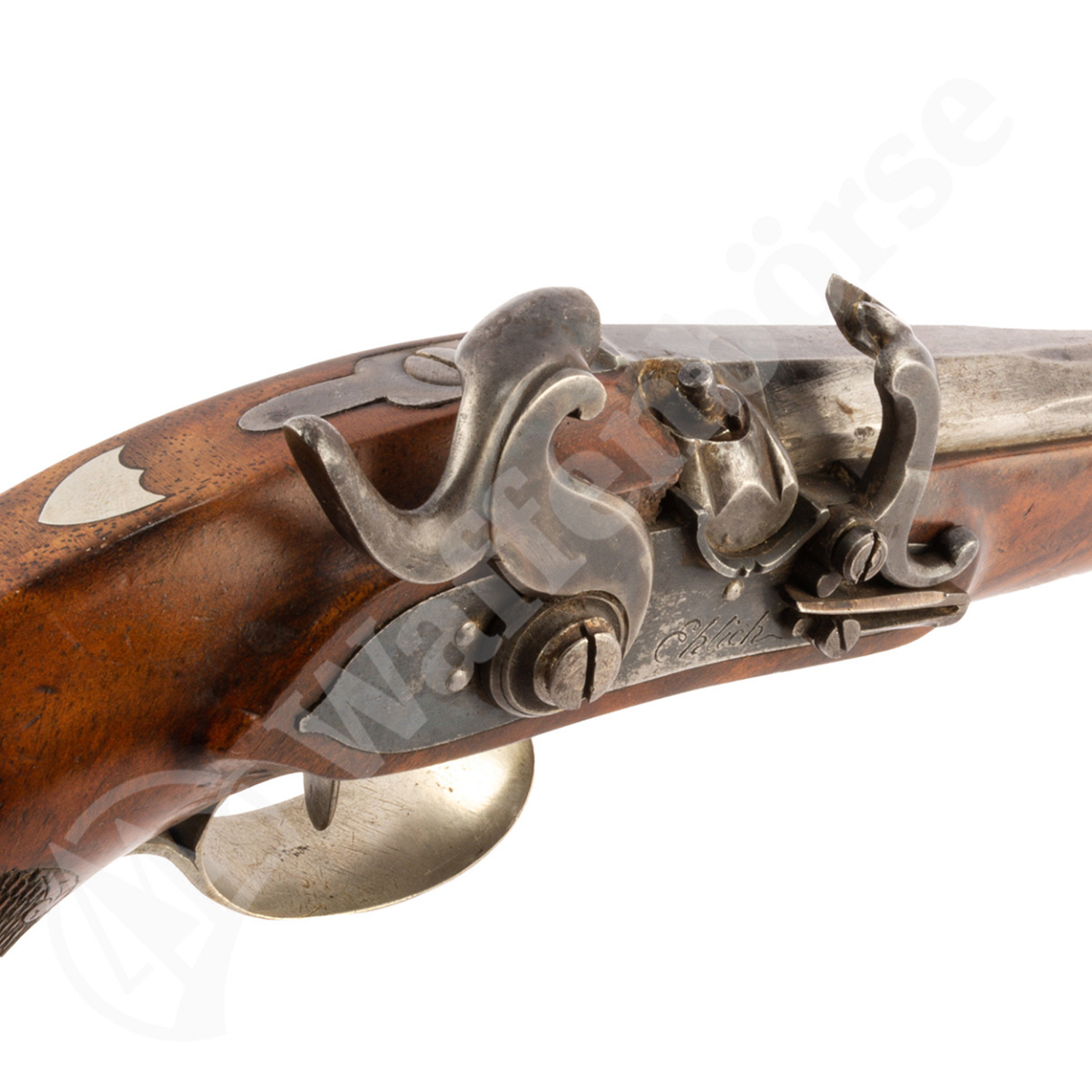 Deutsche Ehlich Perkussions - Duell - Pistole 12,5mm glatt