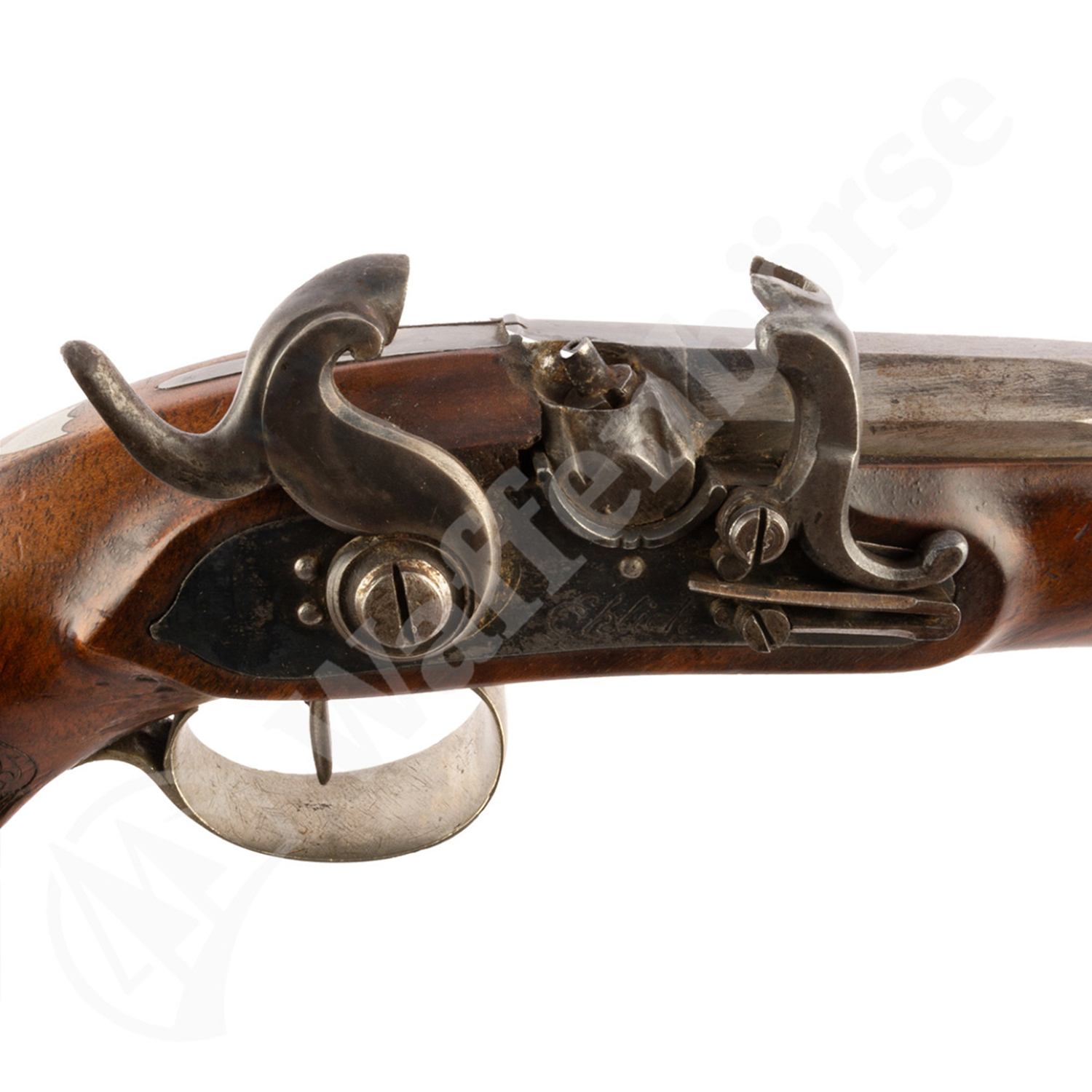 Deutsche Ehlich Perkussions - Duell - Pistole 12,5mm glatt