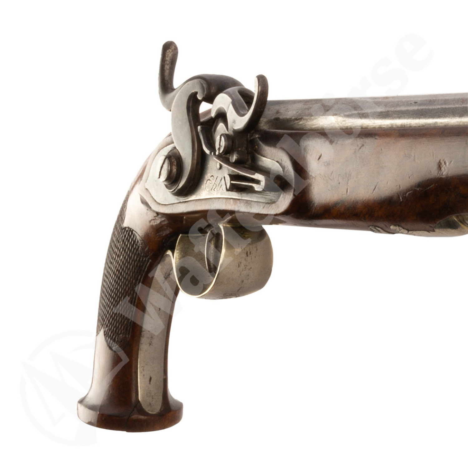 Deutsche Ehlich Perkussions - Duell - Pistole 12,5mm glatt