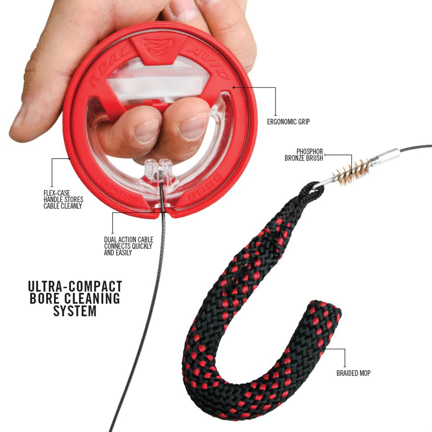 REAL AVID .17HMR .17 Hornet 4,5mm  Bore Boss Kits Reinigungsschnur