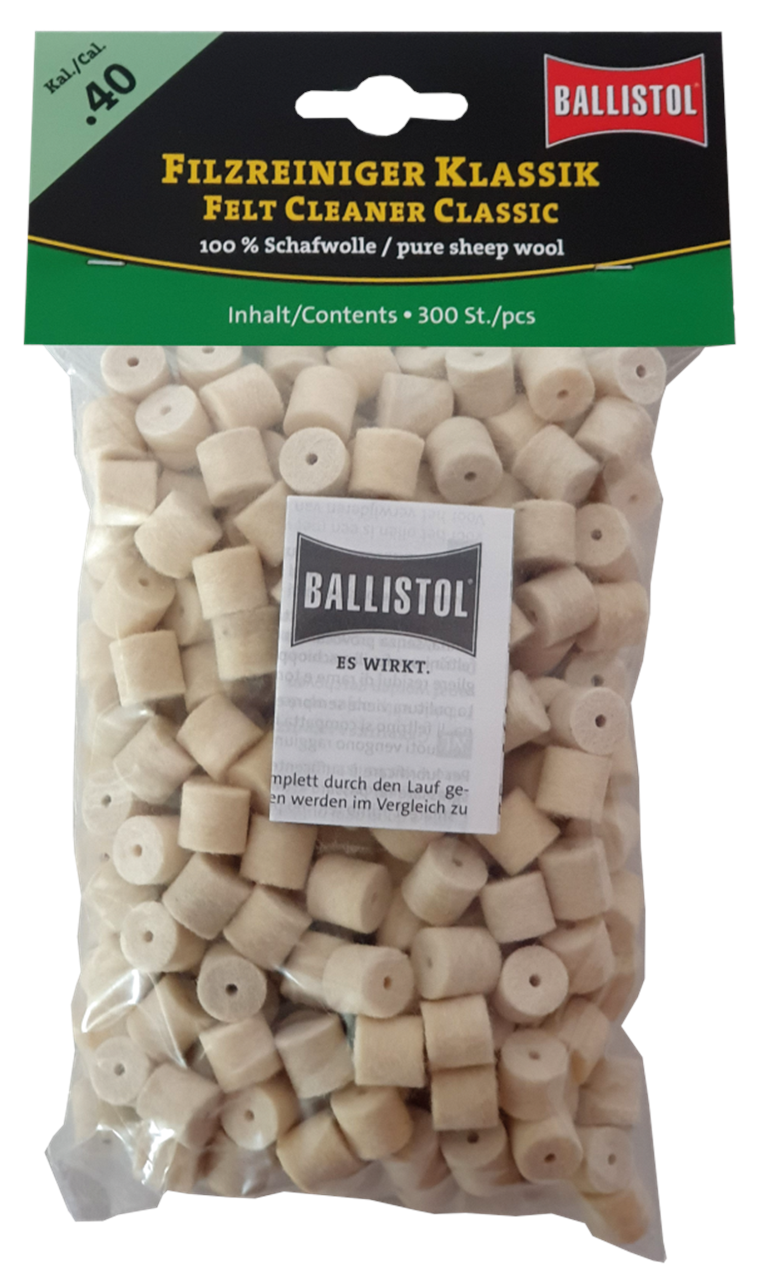 Ballistol / VFG Filz Laufreiniger Kal 10.3mm/.40 S&W  Beutel