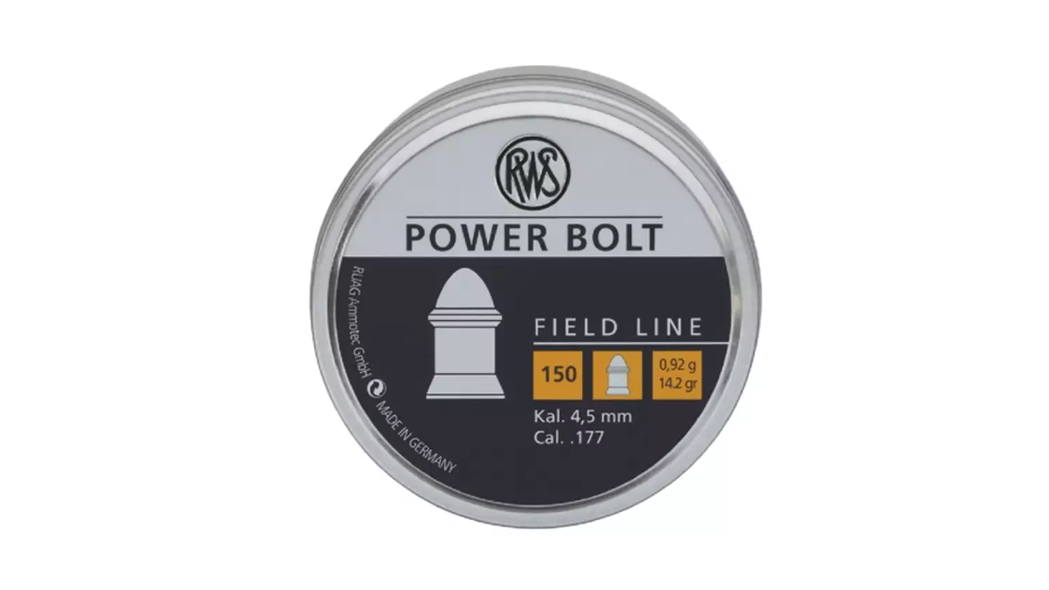 Luftgewehrkugeln Diabolo  RWS POWER BOLT 0,92g Ø4,50 extra schwer