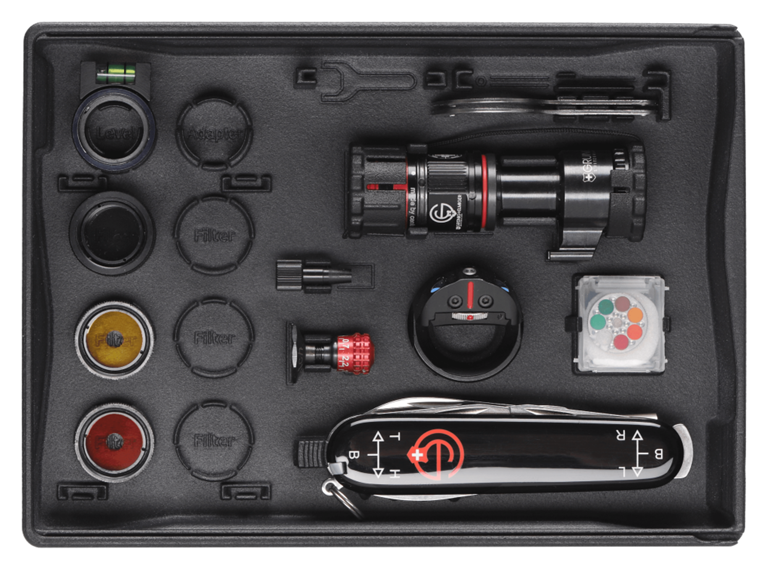  G+E Stgw 90 Set-Box-Maxi Iris-Ringkorn m. Adapter div. Zubehör, m. Farbfilterkassette, m. Irisblende