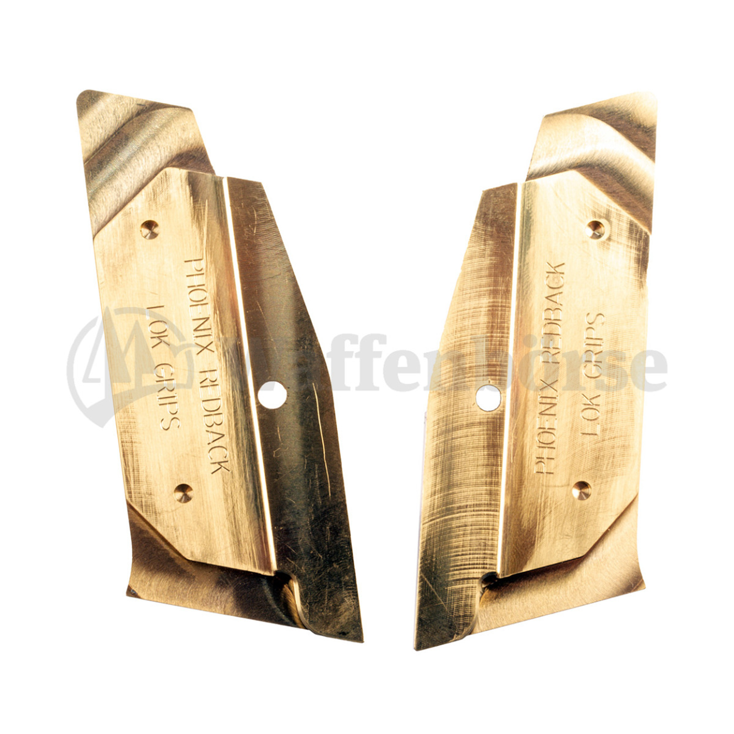 Phönix Griffschalen aus Messing und G10 schwarz-messing