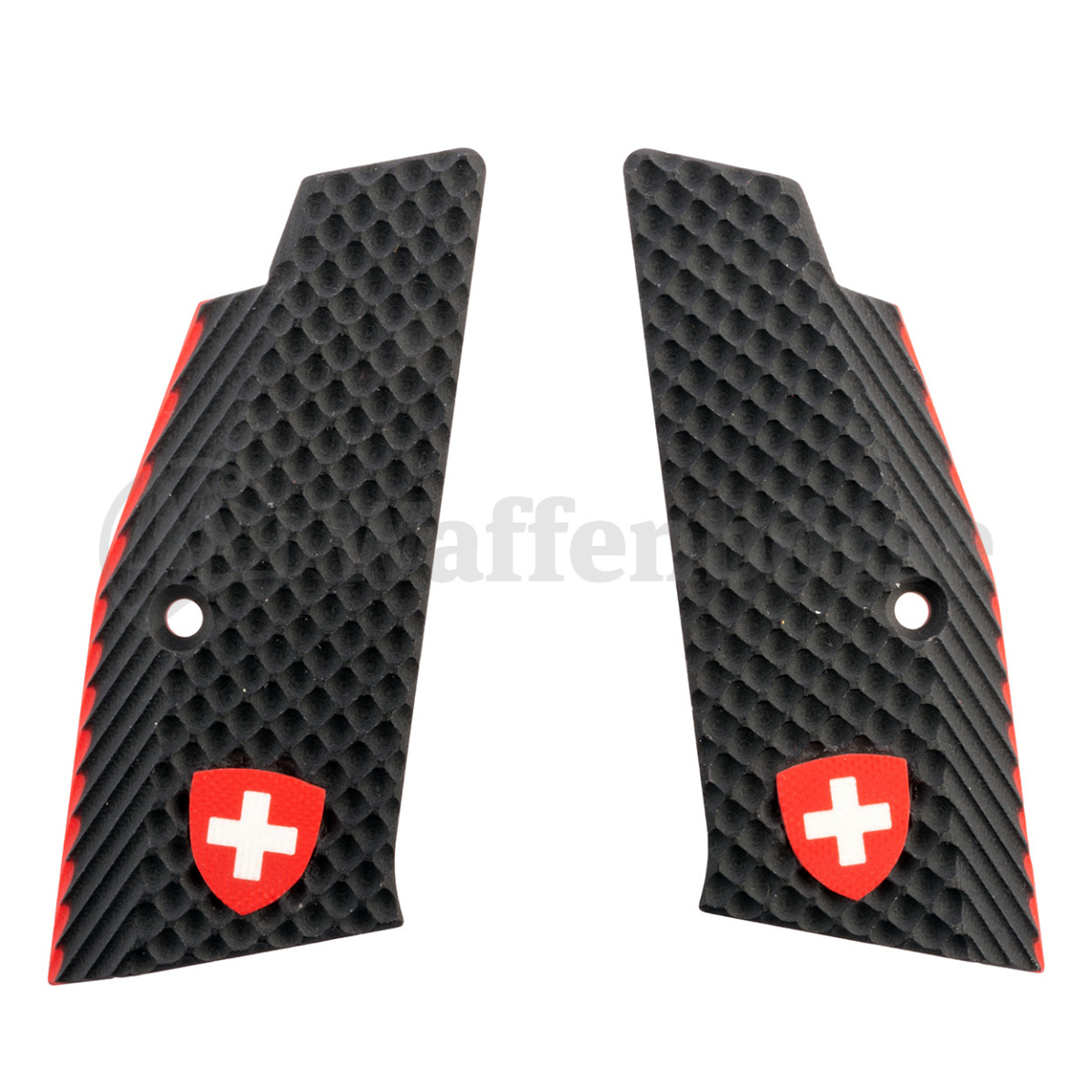 Phönix Griffschalen LokGrip Swissflag in schwarz-rot