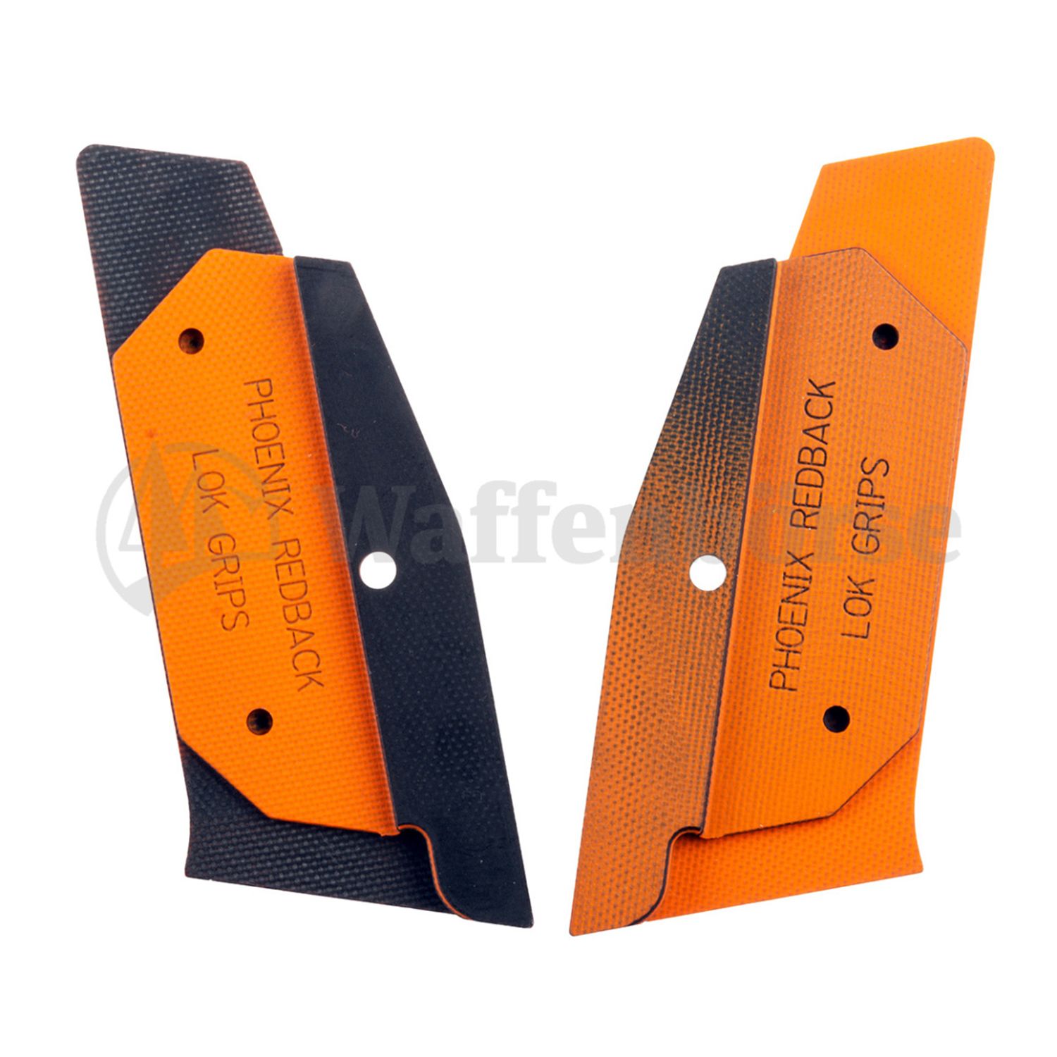 Phönix - Redback Griffschalen  G10 Orange schwarz