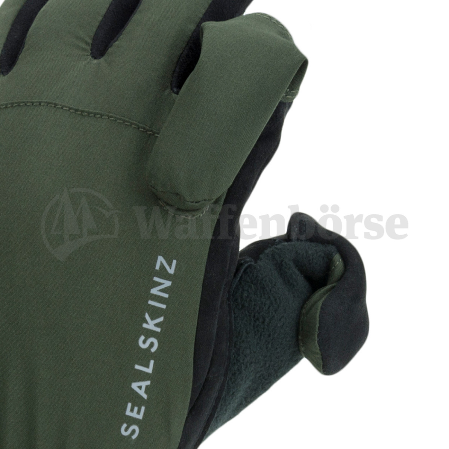 SEALSKINZ  oliv/black 100 % Waterproof Schlitzfinger M