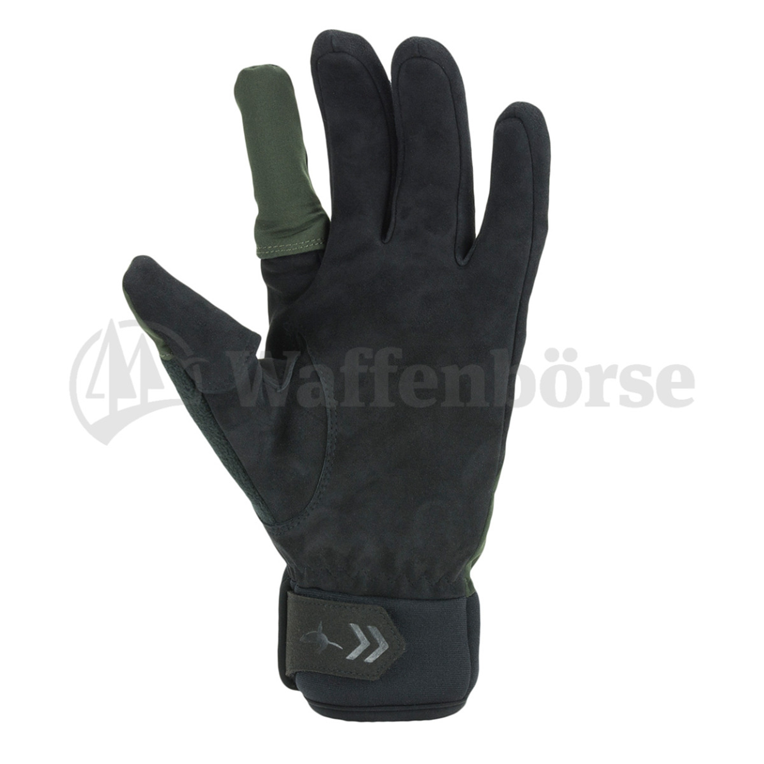 SEALSKINZ  oliv/black 100 % Waterproof Schlitzfinger L