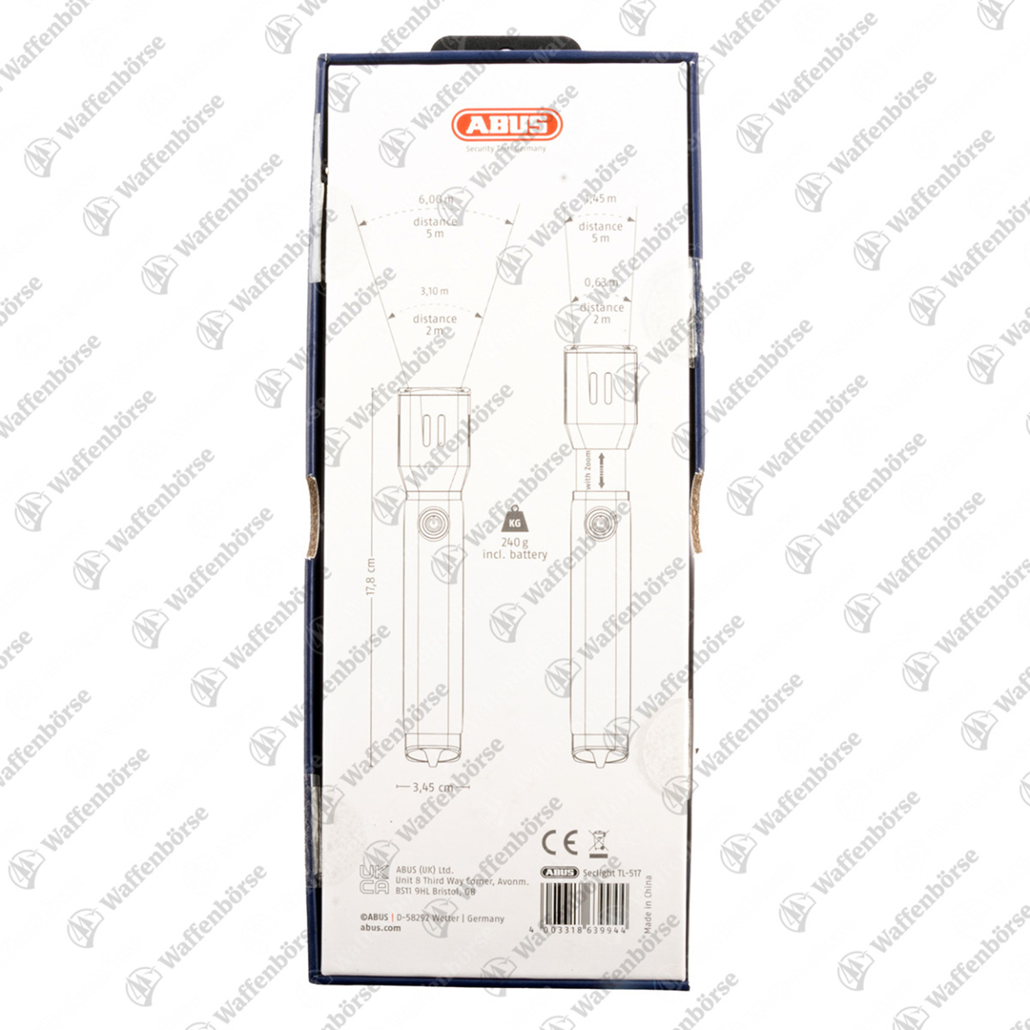 ABUS TL-517 Taschenlampe   inkl. rotes Licht / Strobo