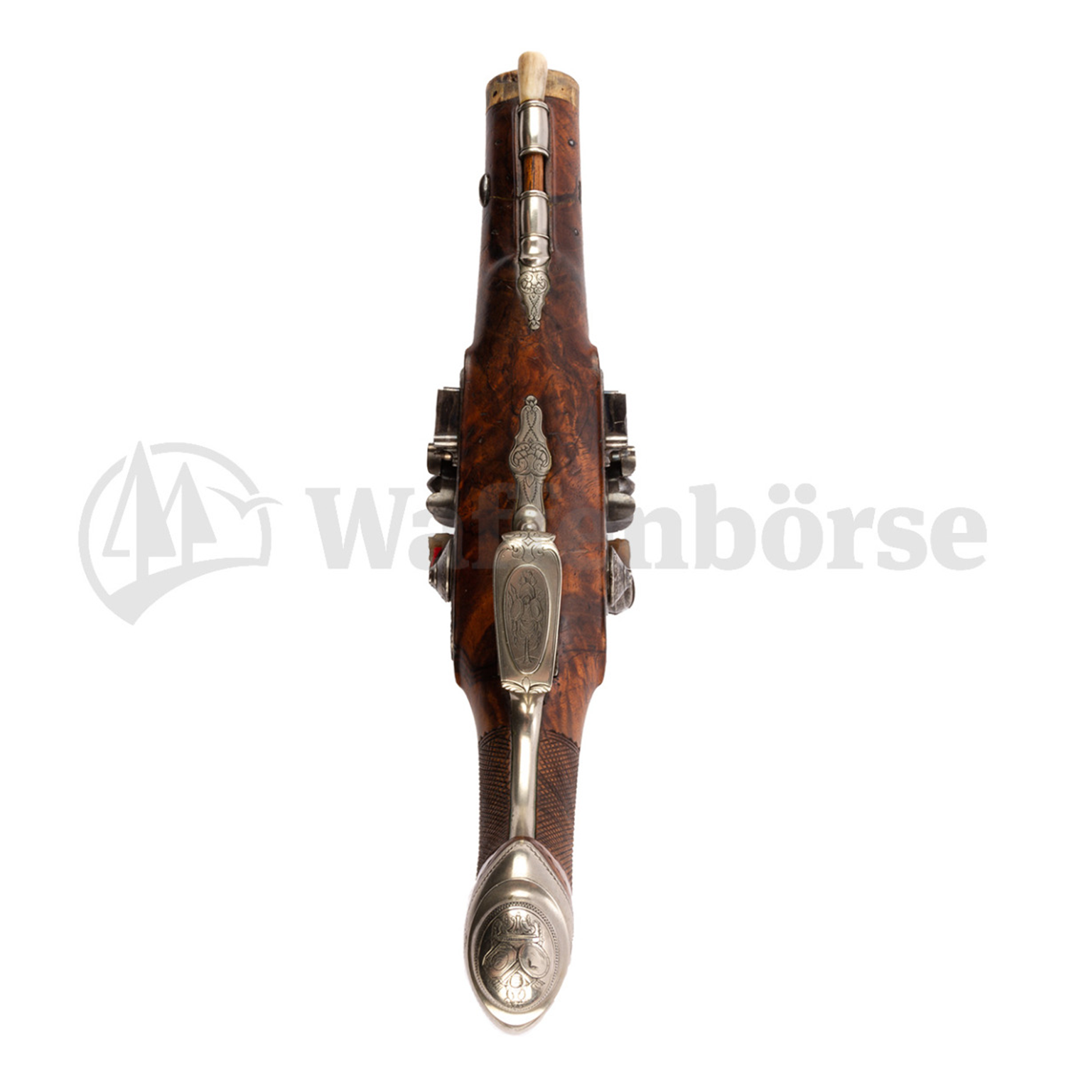 Anschütz - Suhl Doppelläufige - Steinschloss Pistole 13mm glatt