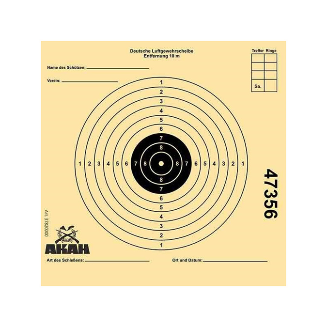 AKAH Luftgewehr-Scheibe 12x12cm