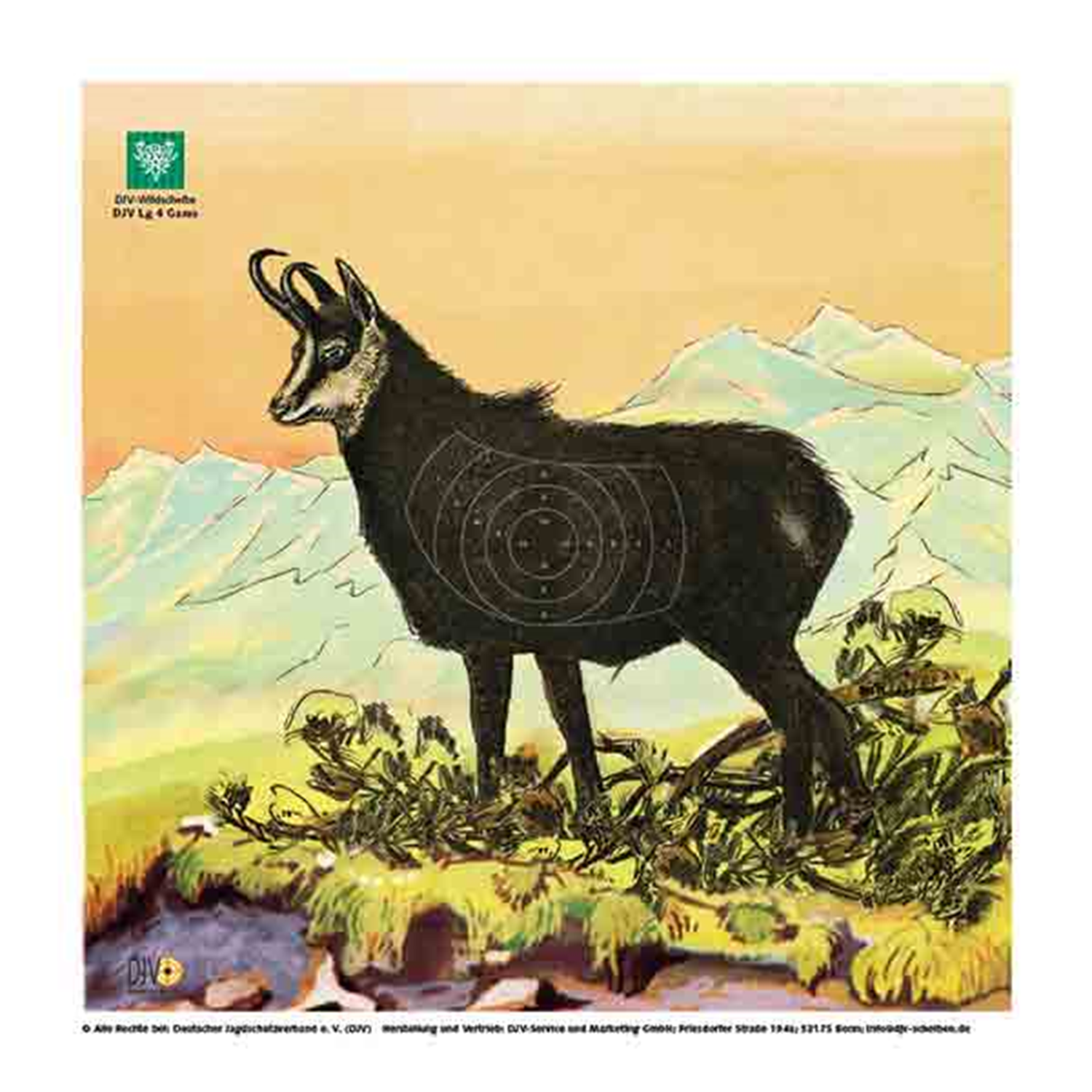 DJV Luftgewehr-Jagdscheibe Gamsbock