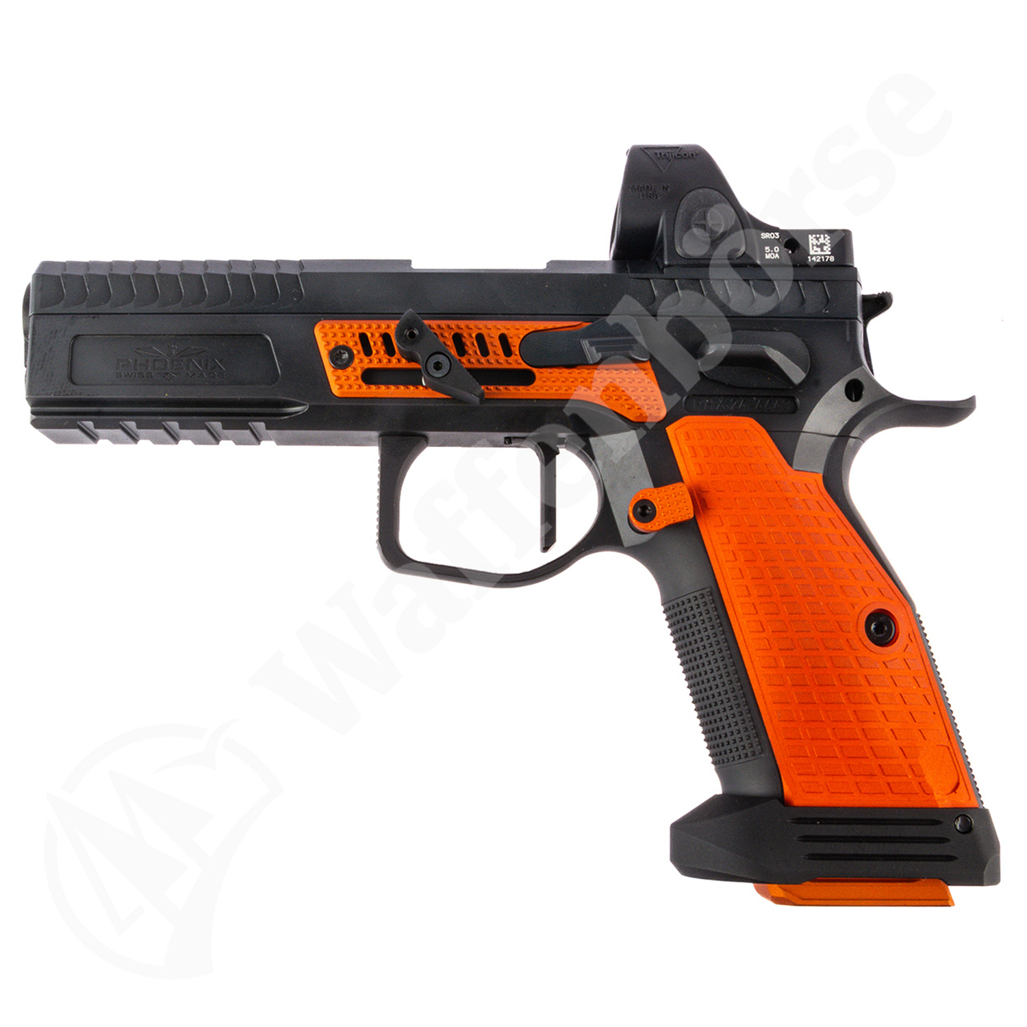 Phoenix Drake Standard Trijicon SRO Schwarz/Orange 9mm Para