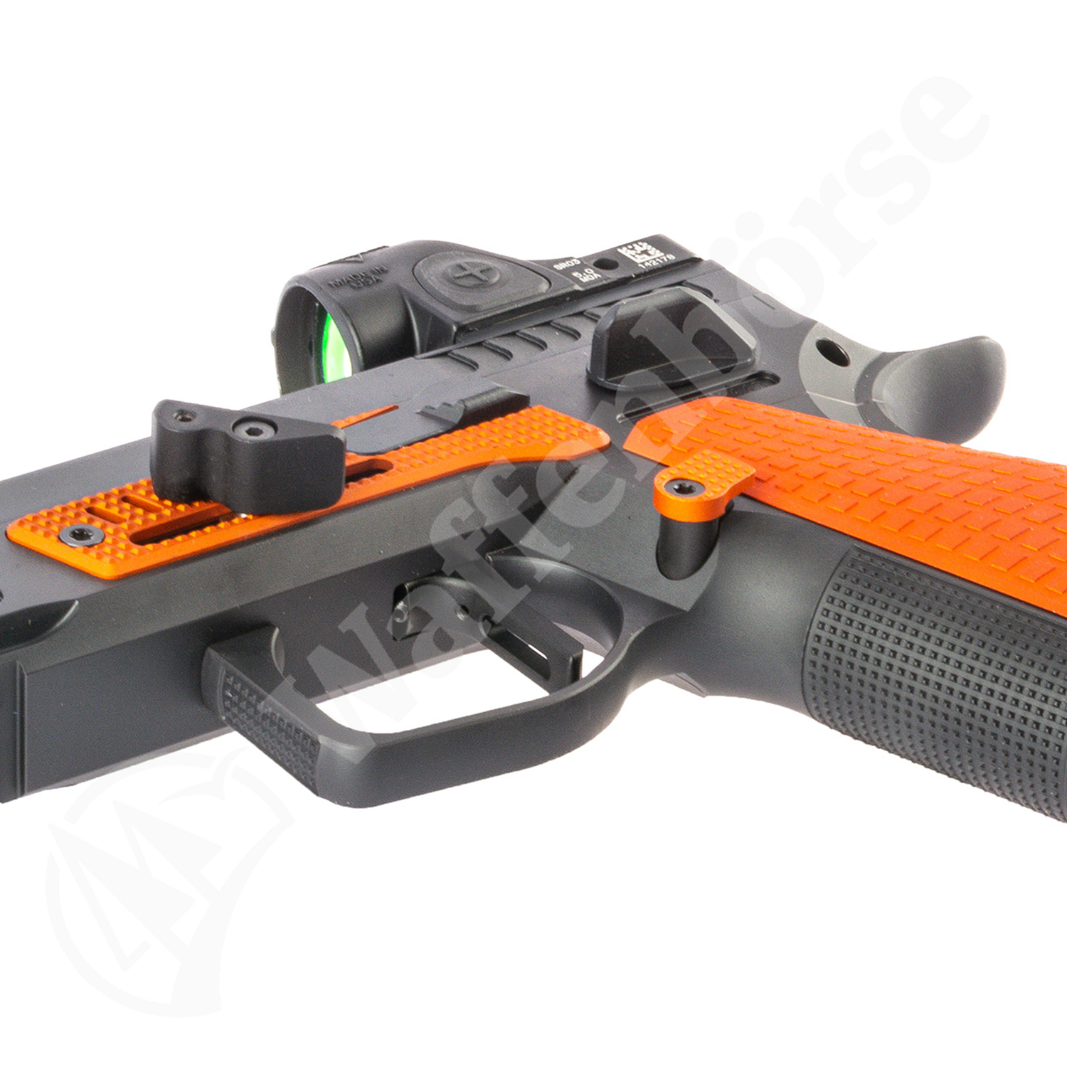 Phoenix Drake Standard Trijicon SRO Schwarz/Orange 9mm Para