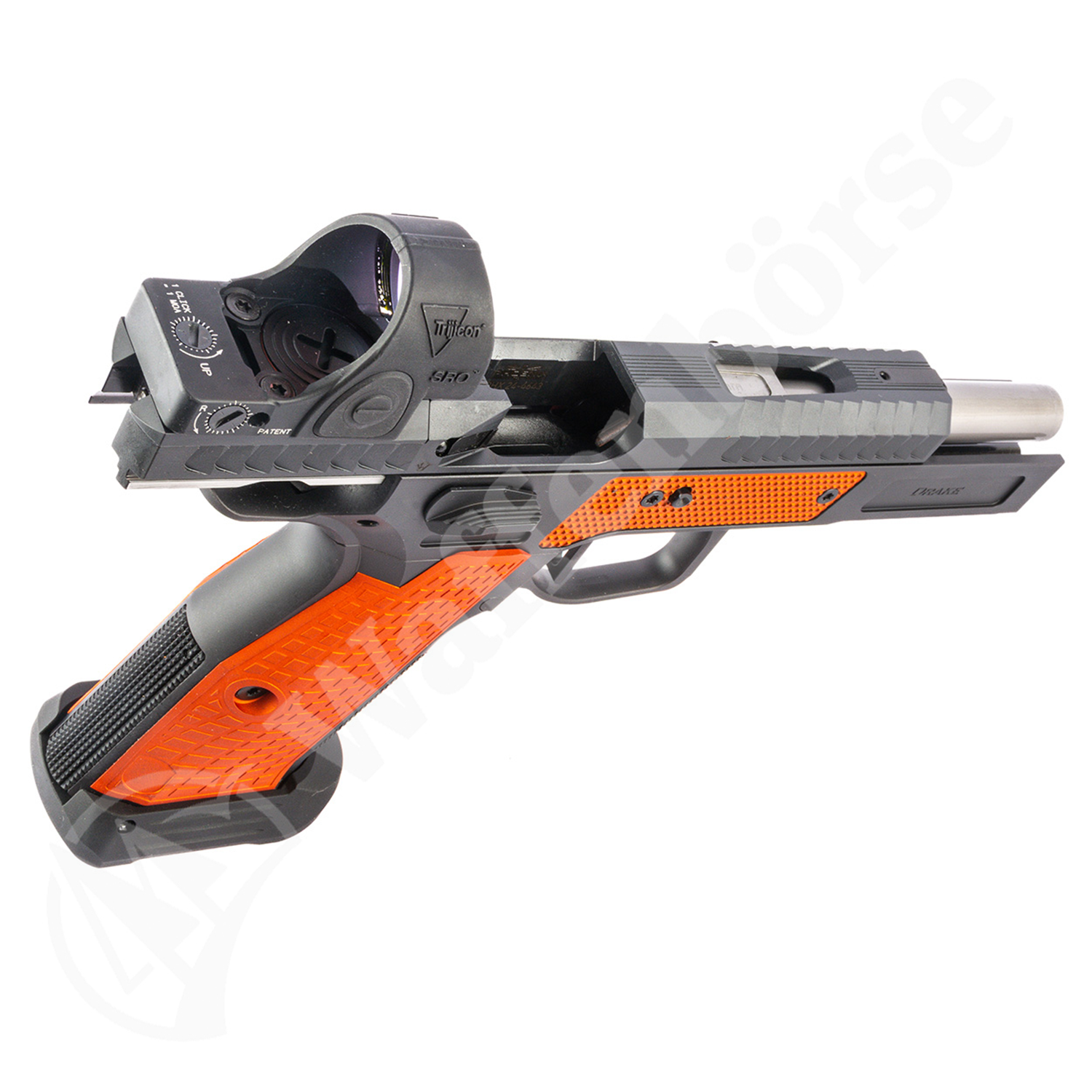 Phoenix Drake Standard Trijicon SRO Schwarz/Orange 9mm Para