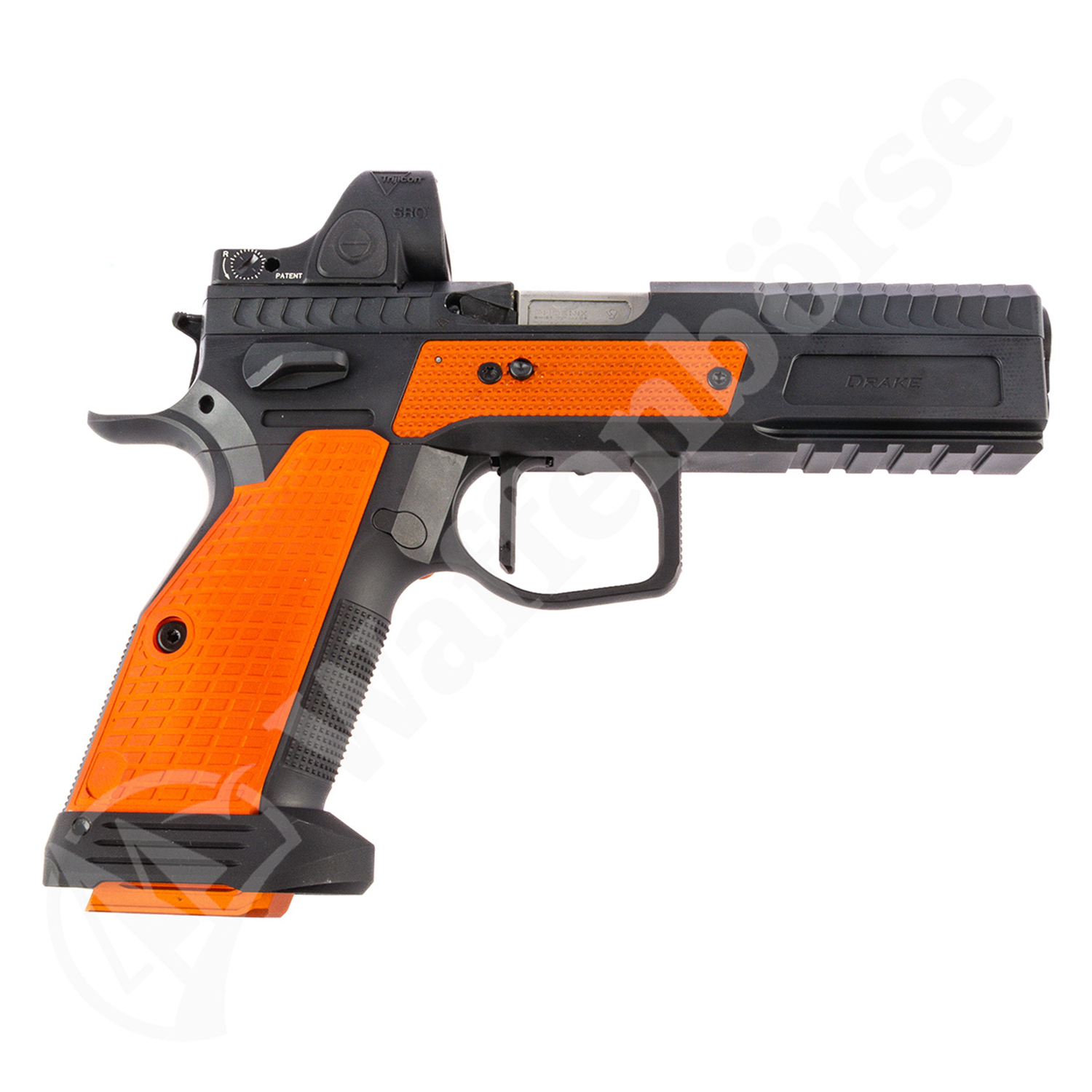 Phoenix Drake Standard Trijicon SRO Schwarz/Orange 9mm Para