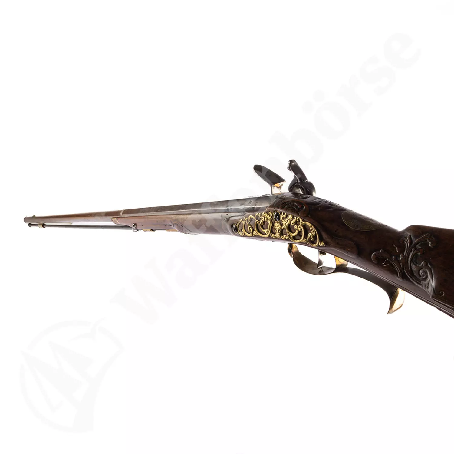 Steinschloss Rifle 18Jh. A.Gams Augsburg 17mm