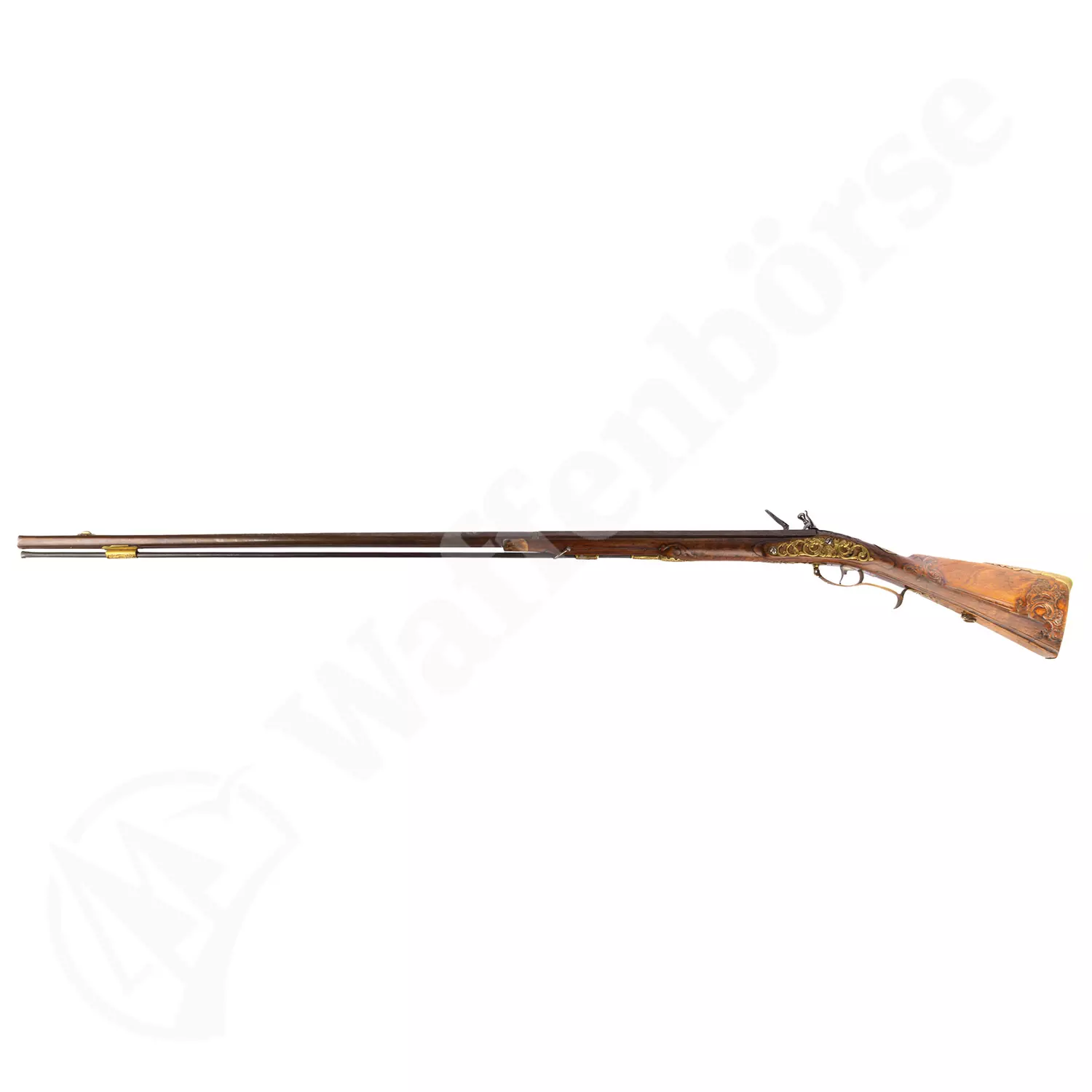 Steinschloss Rifle 18Jh. A.Gams Augsburg 17mm