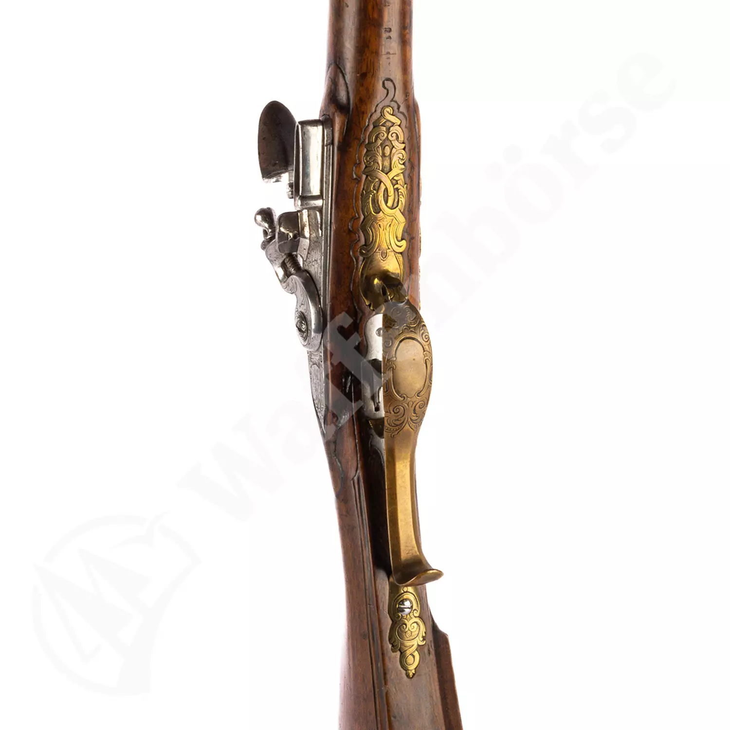 Steinschloss Rifle 18Jh. A.Gams Augsburg 17mm