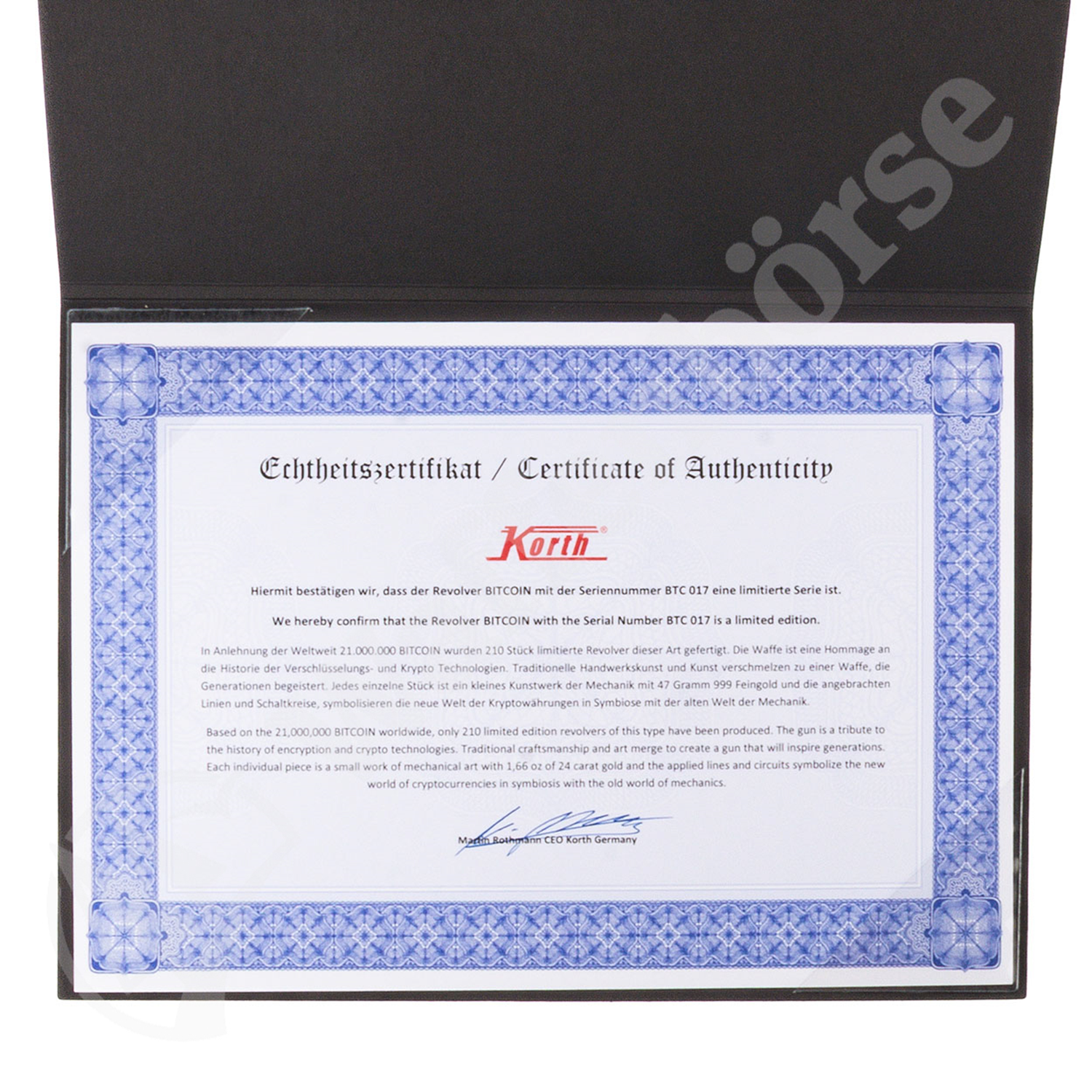 The Bitcoin by Korth .357 Magnum