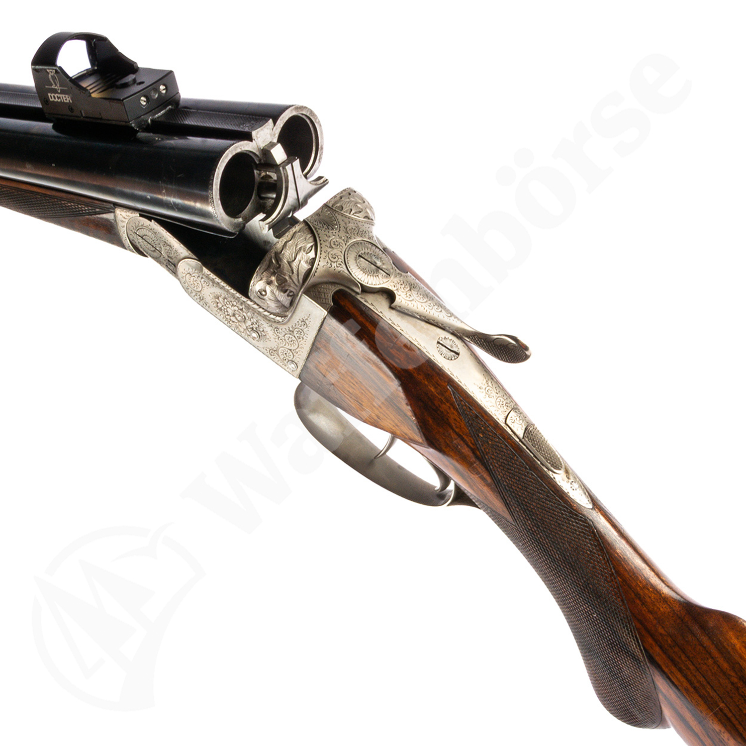 Belgische Doppelflinte mit Doctersight II 12/70