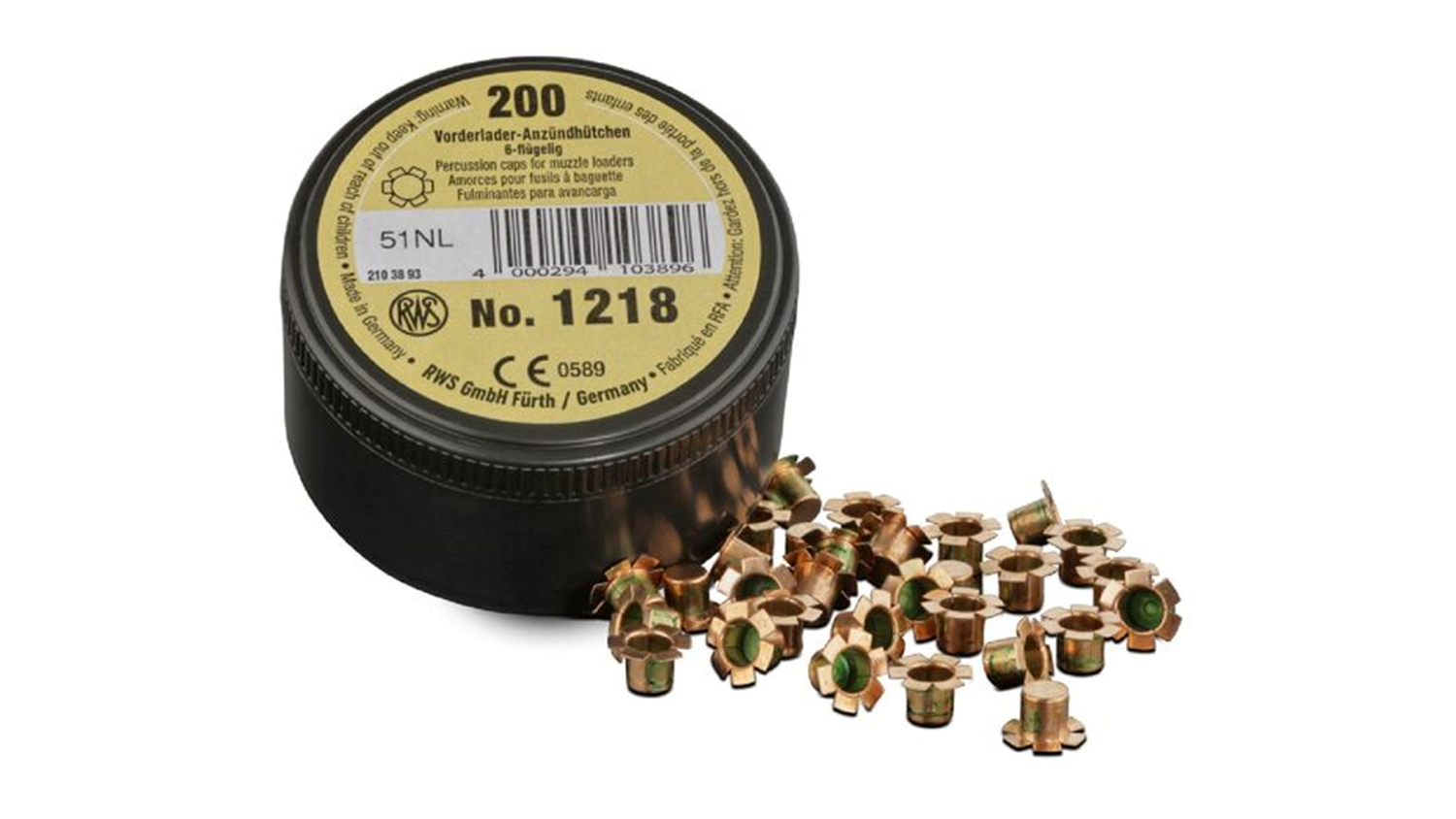 RWS Zündhütchen 6 - Flügel 1218 für Vorderlader