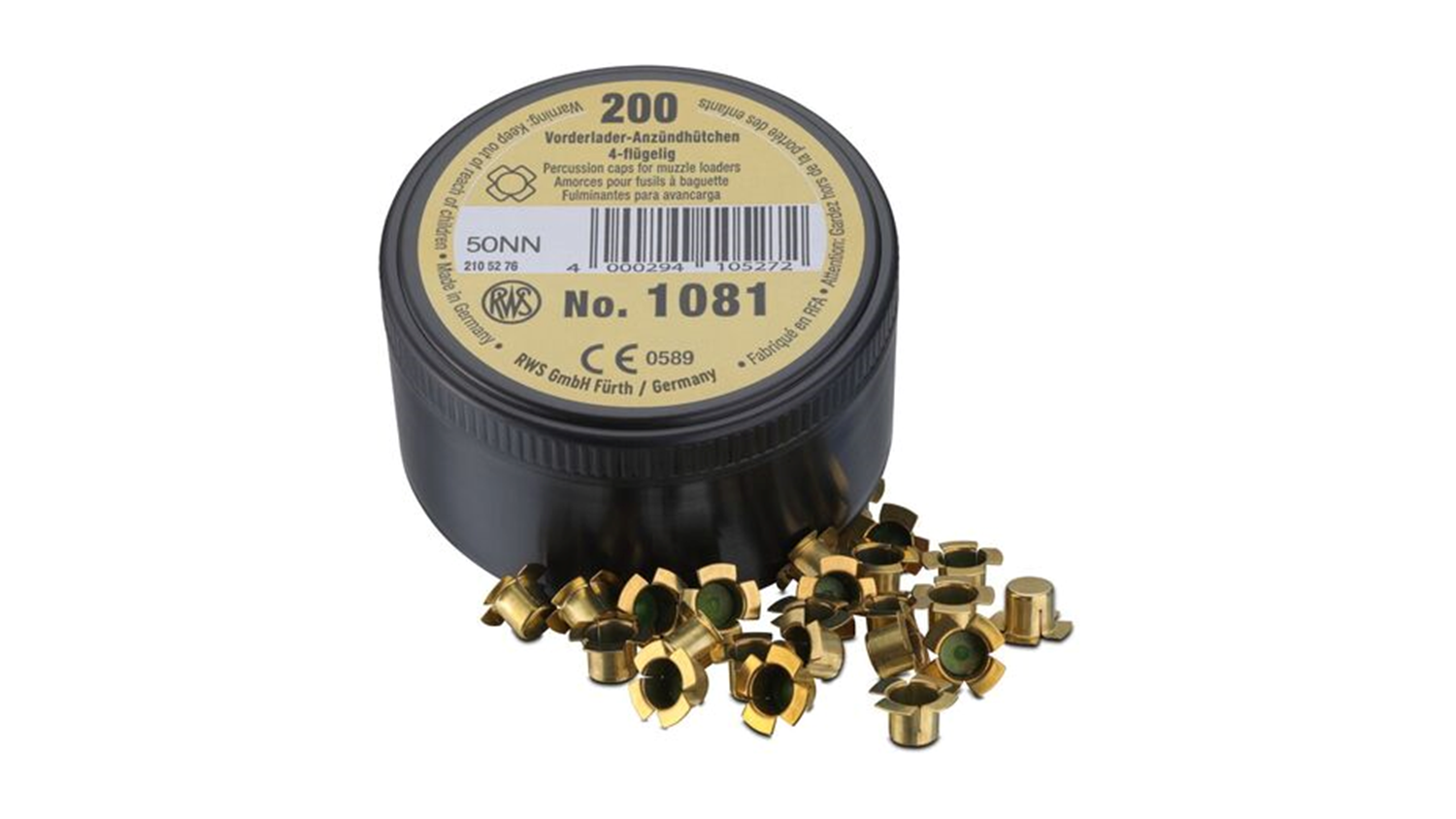 RWS Zündhütchen 4 - Flügel 1081 für Vorderlader