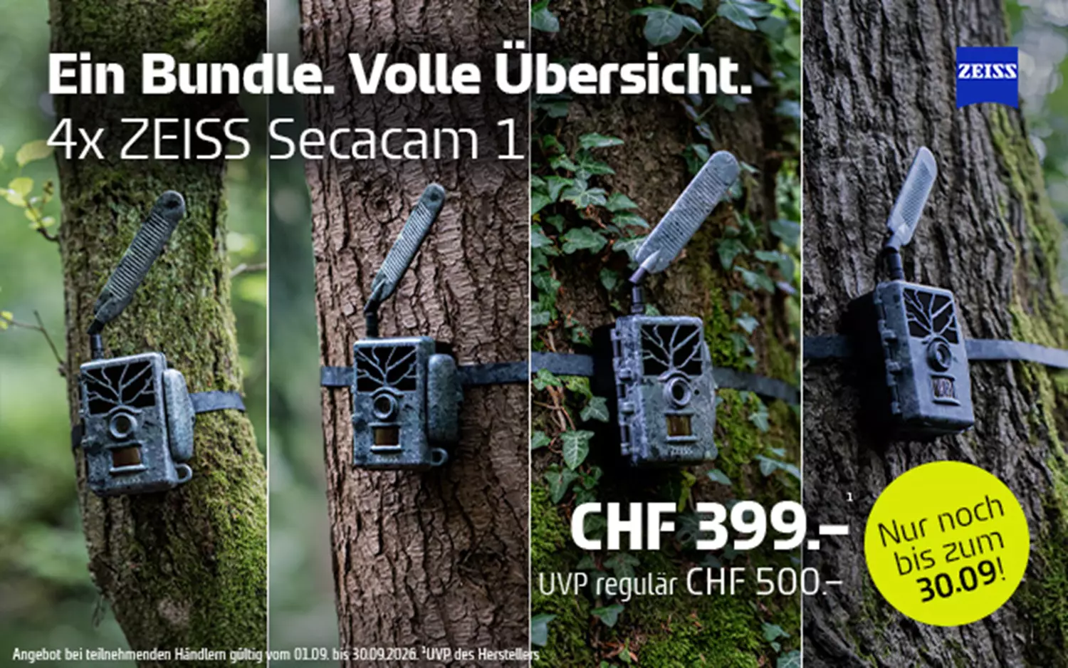 Zeiss Wildkamera Aktionspaket Secacam 1 4er-Set