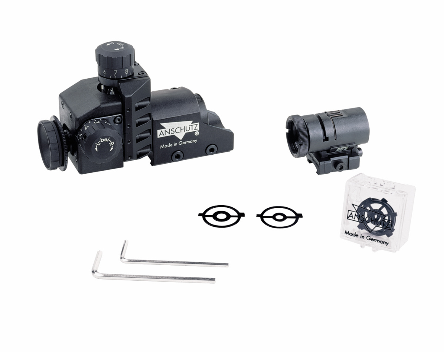 ANSCHüTZ Visierung 7020/10 kompl. Diopter + Korntunnel