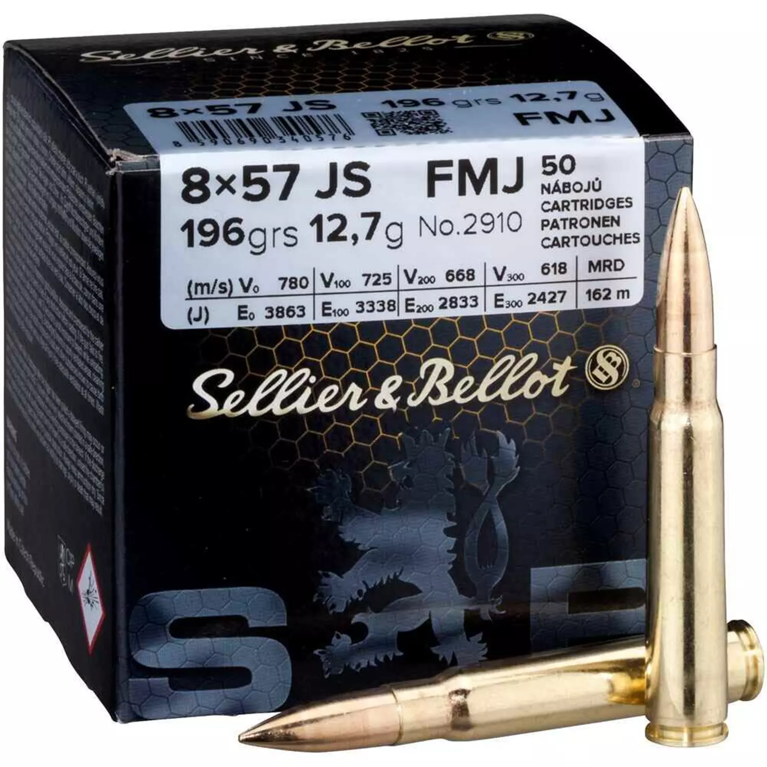 Sellier & Bellot 8x57 JS FMJ 12.7g